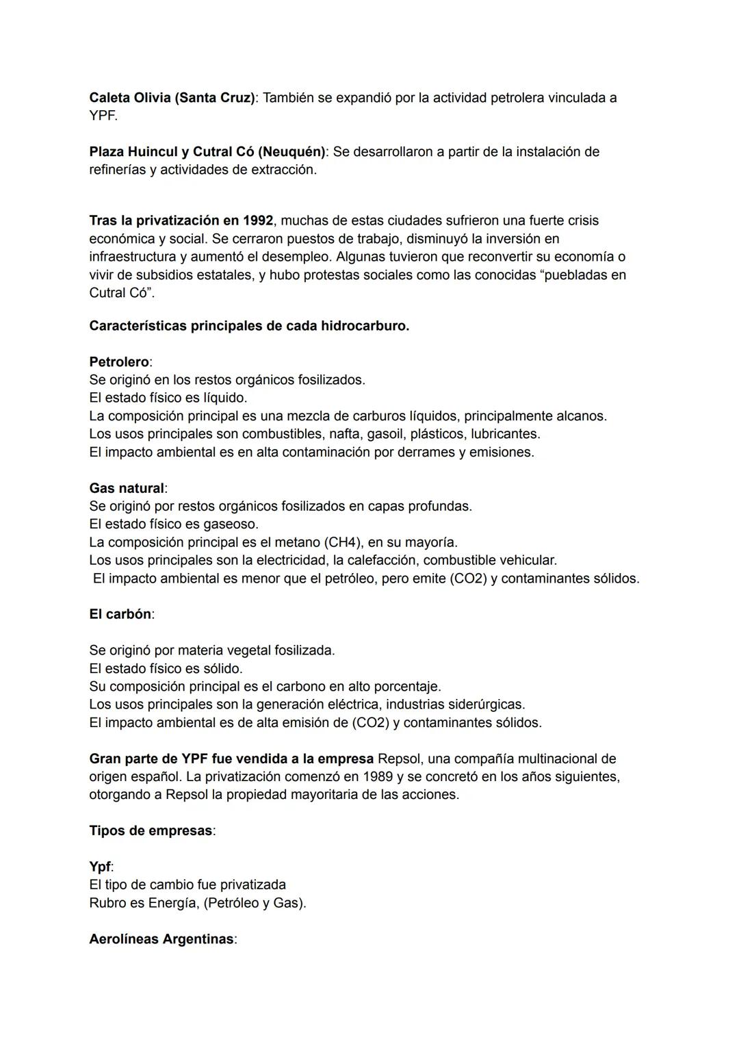 Recursos Energéticos e Hidrocarburos
Son Bienes esenciales para un Estado, valorados por su alta demanda global. La Argentina
cuenta con rec