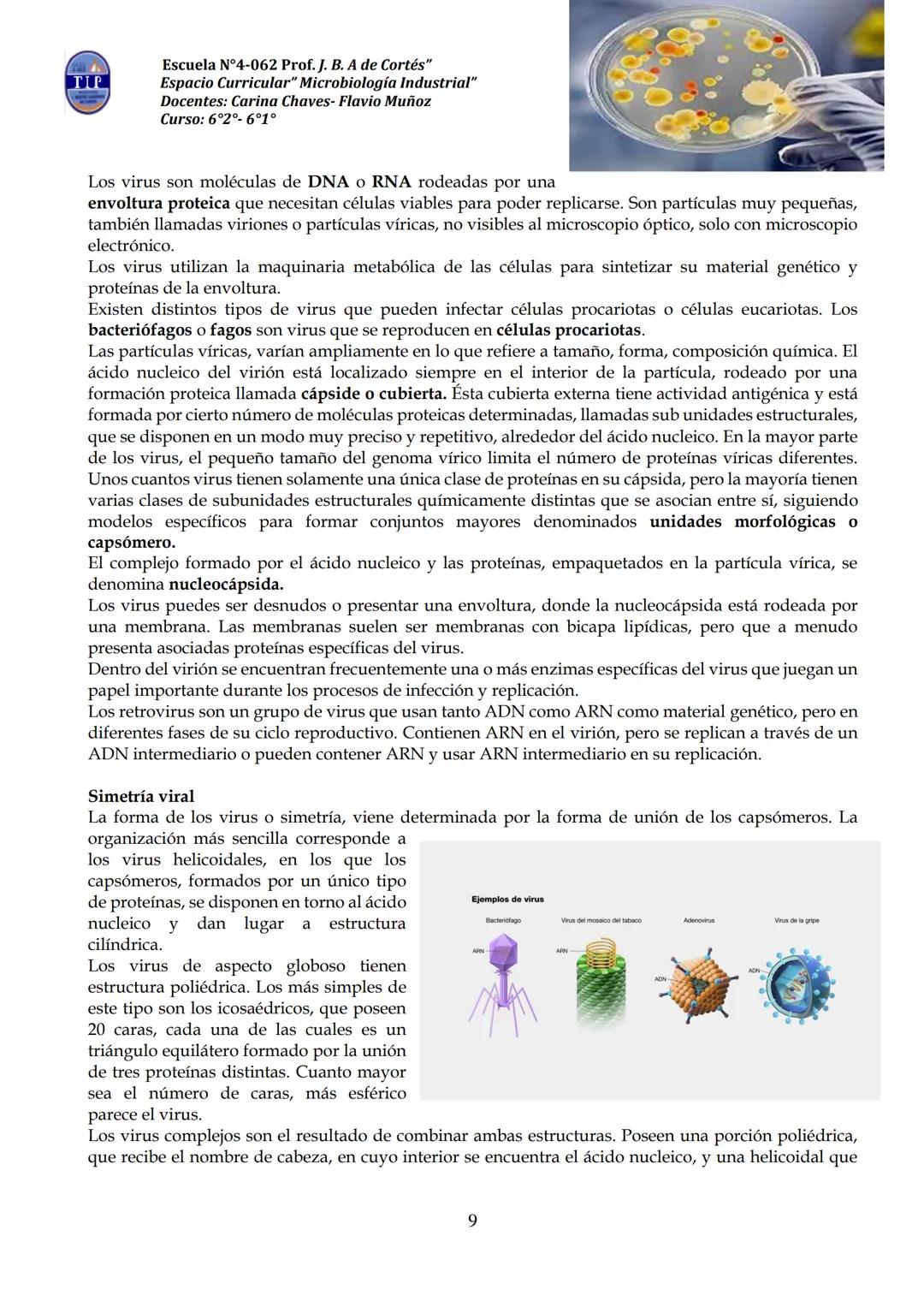 # CUADERNILLO DE
# MICROBIOLOGIA
# INDUSTRIAL
Nombre:
Curso:
Escuela: N°4062 Juana B. Albornoz de Cortes
Profesores: Carina Chaves- Flavio