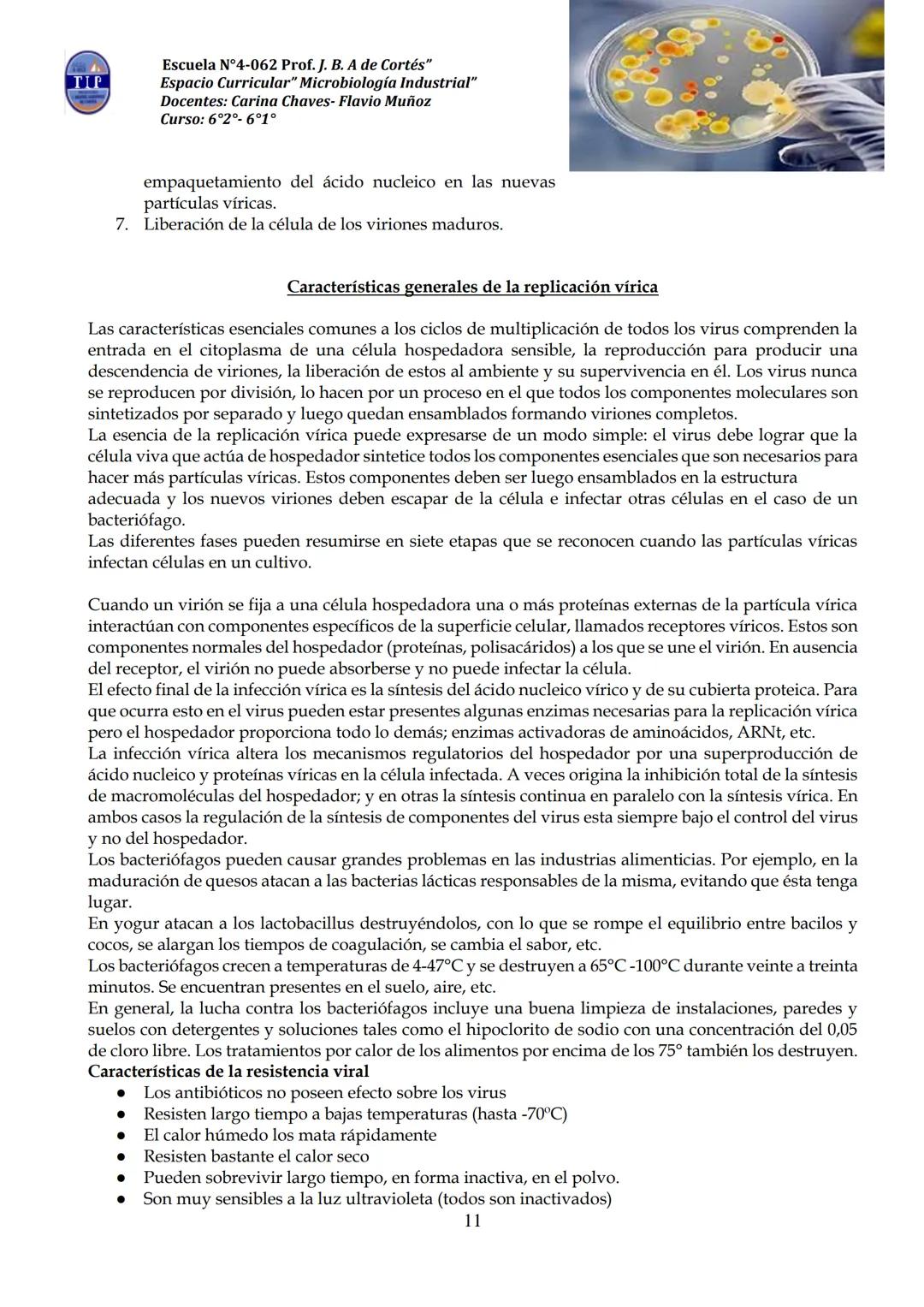 # CUADERNILLO DE
# MICROBIOLOGIA
# INDUSTRIAL
Nombre:
Curso:
Escuela: N°4062 Juana B. Albornoz de Cortes
Profesores: Carina Chaves- Flavio