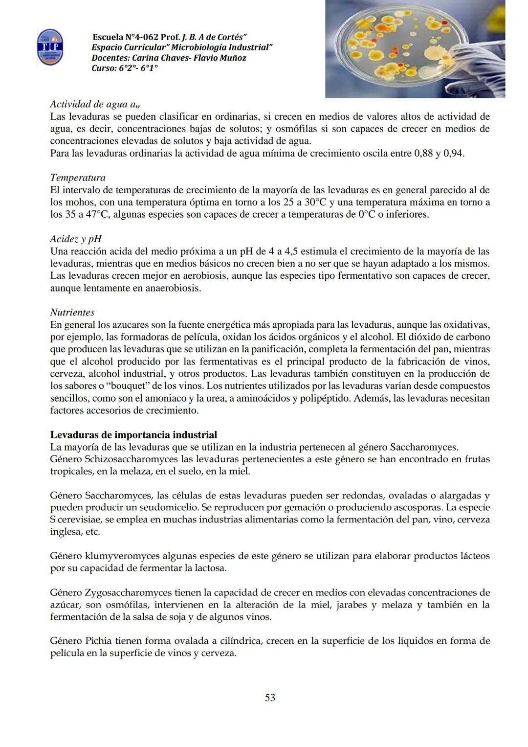 # CUADERNILLO DE
# MICROBIOLOGIA
# INDUSTRIAL
Nombre:
Curso:
Escuela: N°4062 Juana B. Albornoz de Cortes
Profesores: Carina Chaves- Flavio