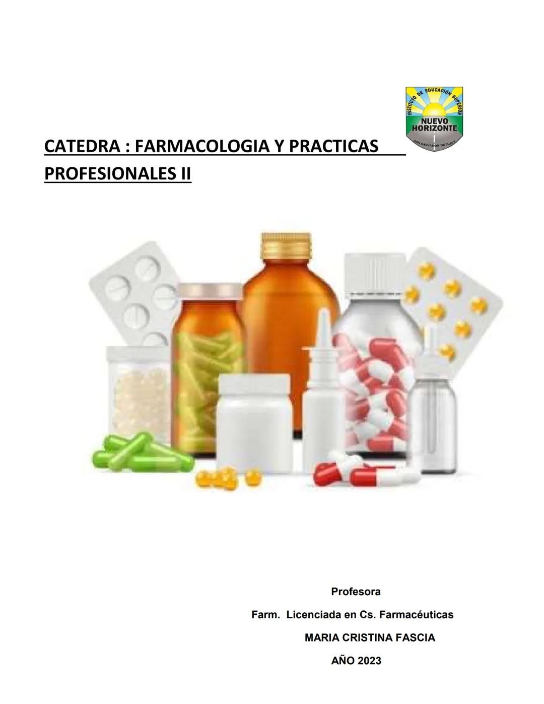 Farmacología enfermería 2do año