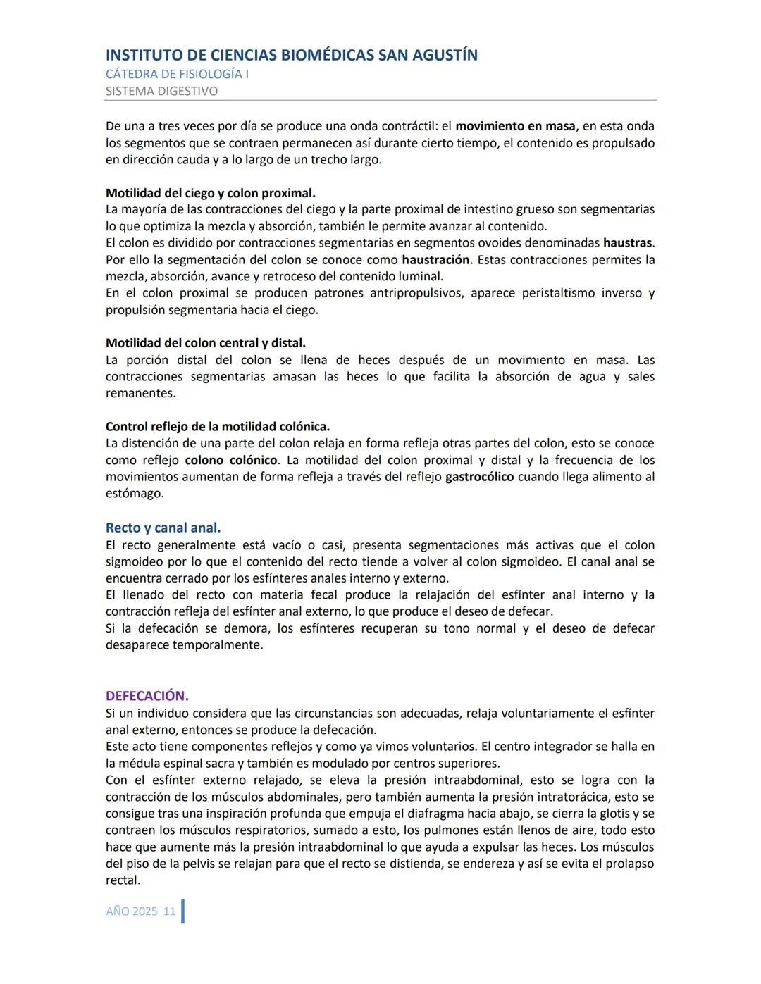 INSTITUTO DE CIENCIAS BIOMÉDICAS SAN AGUSTÍN
CÁTEDRA DE FISIOLOGÍA I
SISTEMA DIGESTIVO
SISTEMA DIGESTIVO
ESTRUCTURA Y FUNCIÓN GENERAL DEL TR