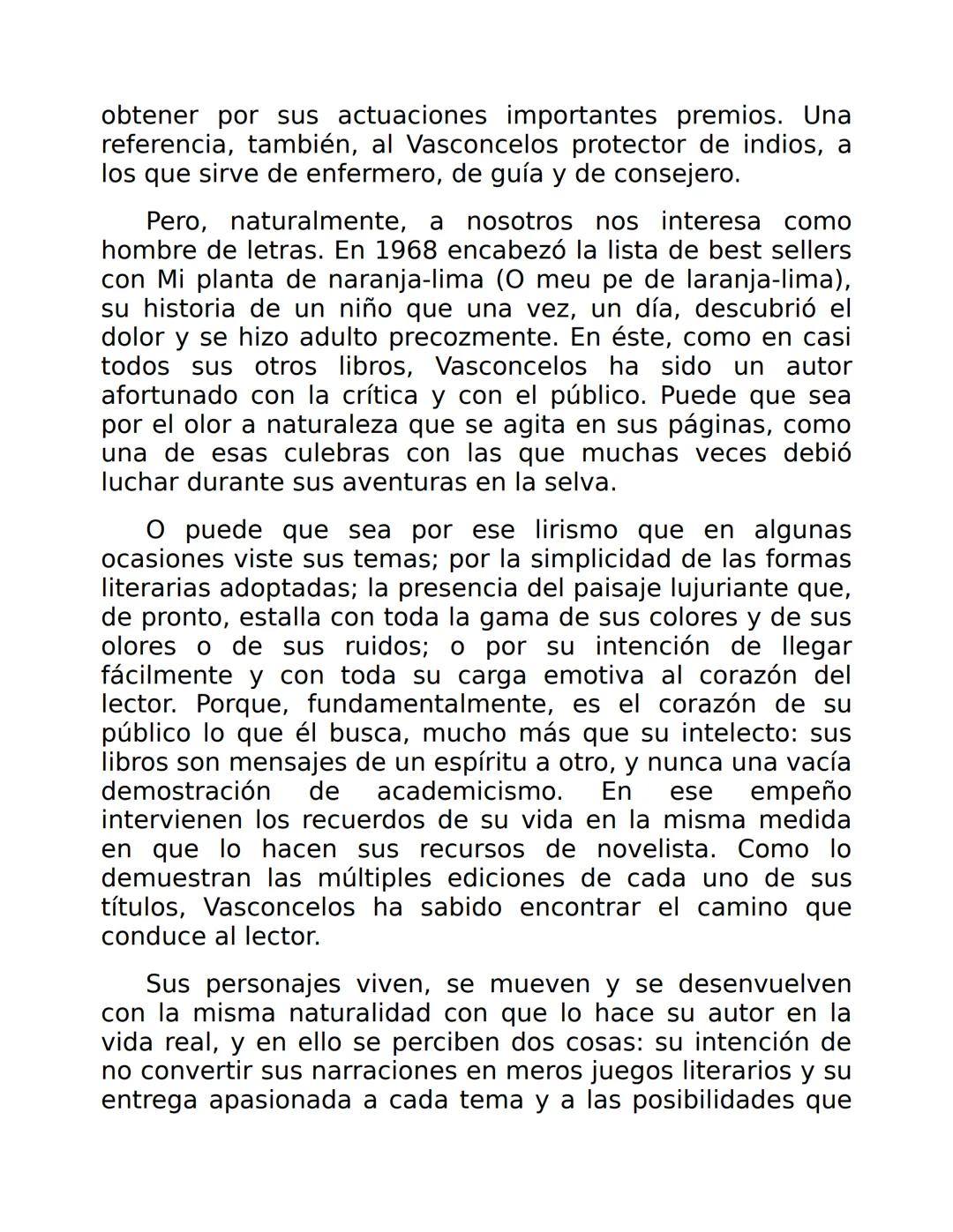 # Mi planta de naranja-lima
José Mauro
de Vasconcelos
Editorial El Ateneo Historia de un niño que un día descubrió el dolor...
JOSÉ MAUR