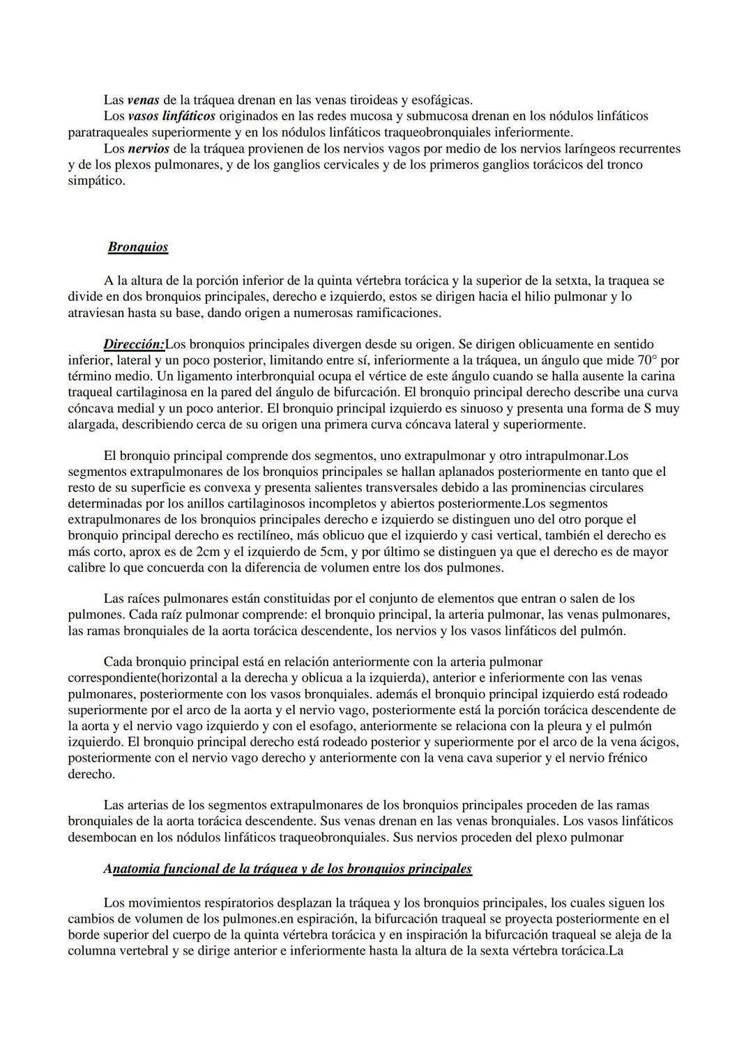 Aparato respiratorio
Está compuesto principalmente por las cavidades nasales, faringe, laringe, tráquea, bronquios y
pulmones.
TRÁQUEA
La tr