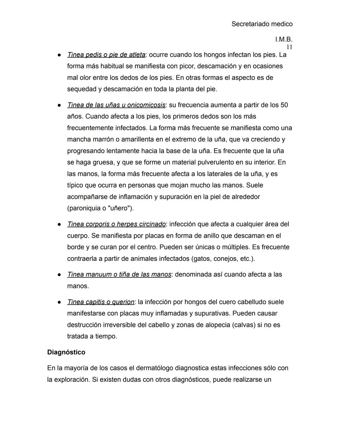 --- OCR Start ---
Secretariado medico
Ι.Μ.Β.
1
ENFERMEDADES DE LA PIEL
La piel es el órgano más grande del cuerpo; cubre y protege su cuerpo