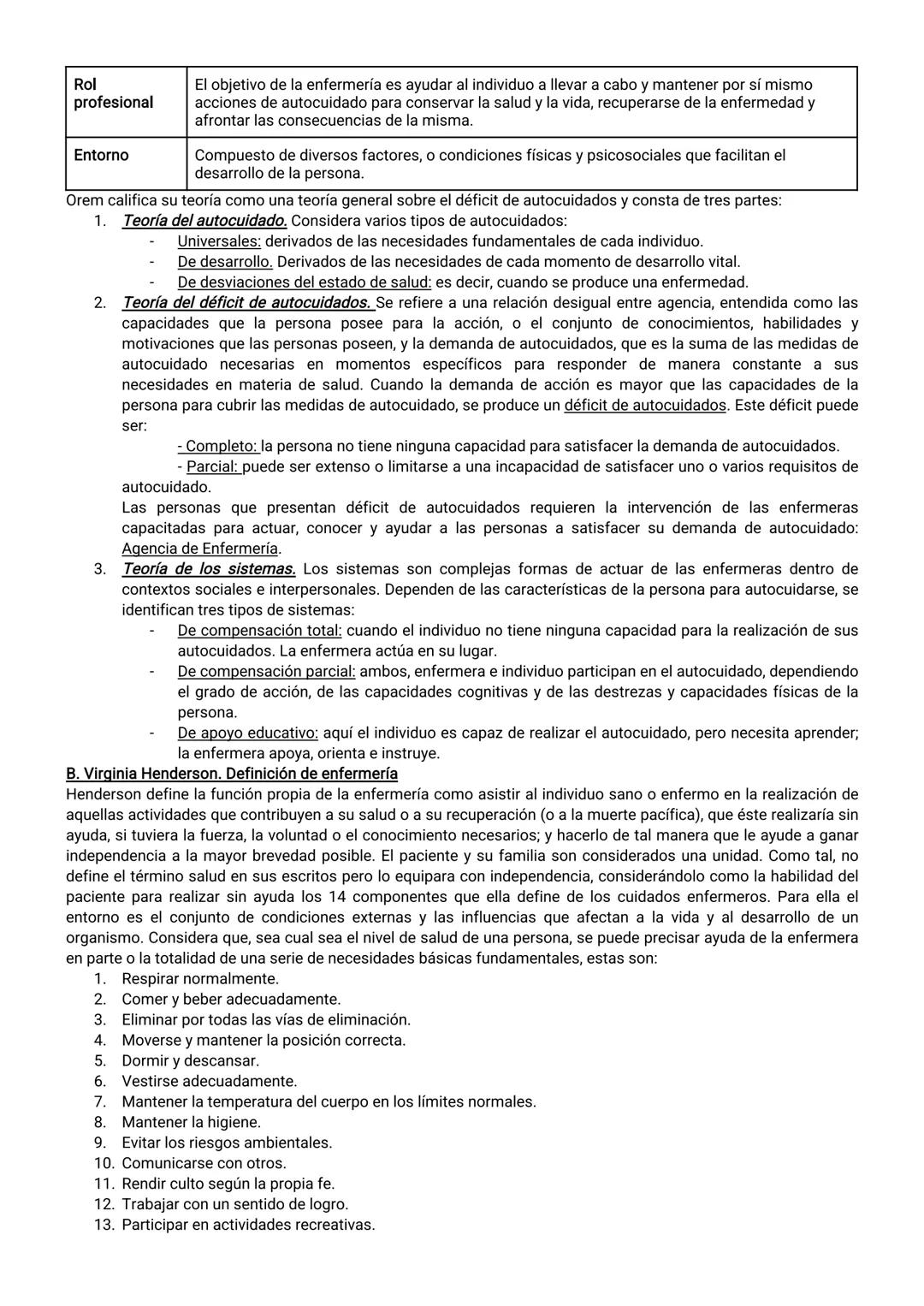 EJE 1: FUNDAMENTO DEL CUIDADO DE ENFERMERÍA
Tema 1: Enfermería en Salud y Enfermedad
El profesional de enfermería debe considerar al individ