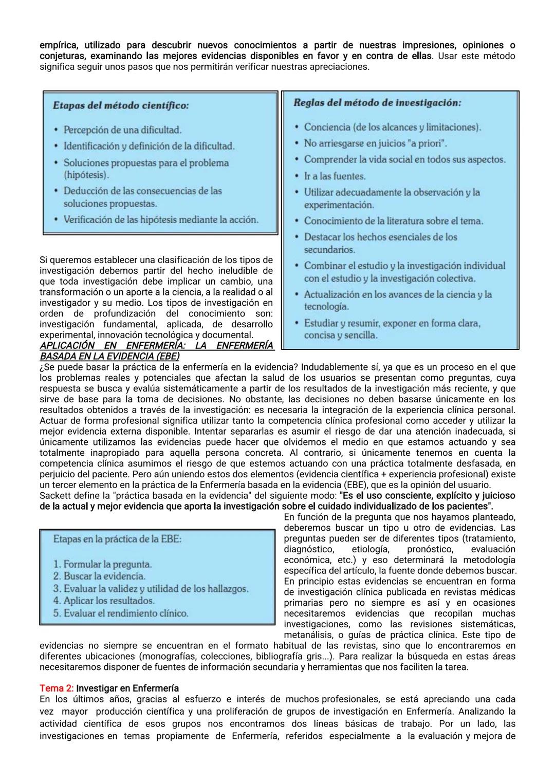 EJE 1: FUNDAMENTO DEL CUIDADO DE ENFERMERÍA
Tema 1: Enfermería en Salud y Enfermedad
El profesional de enfermería debe considerar al individ