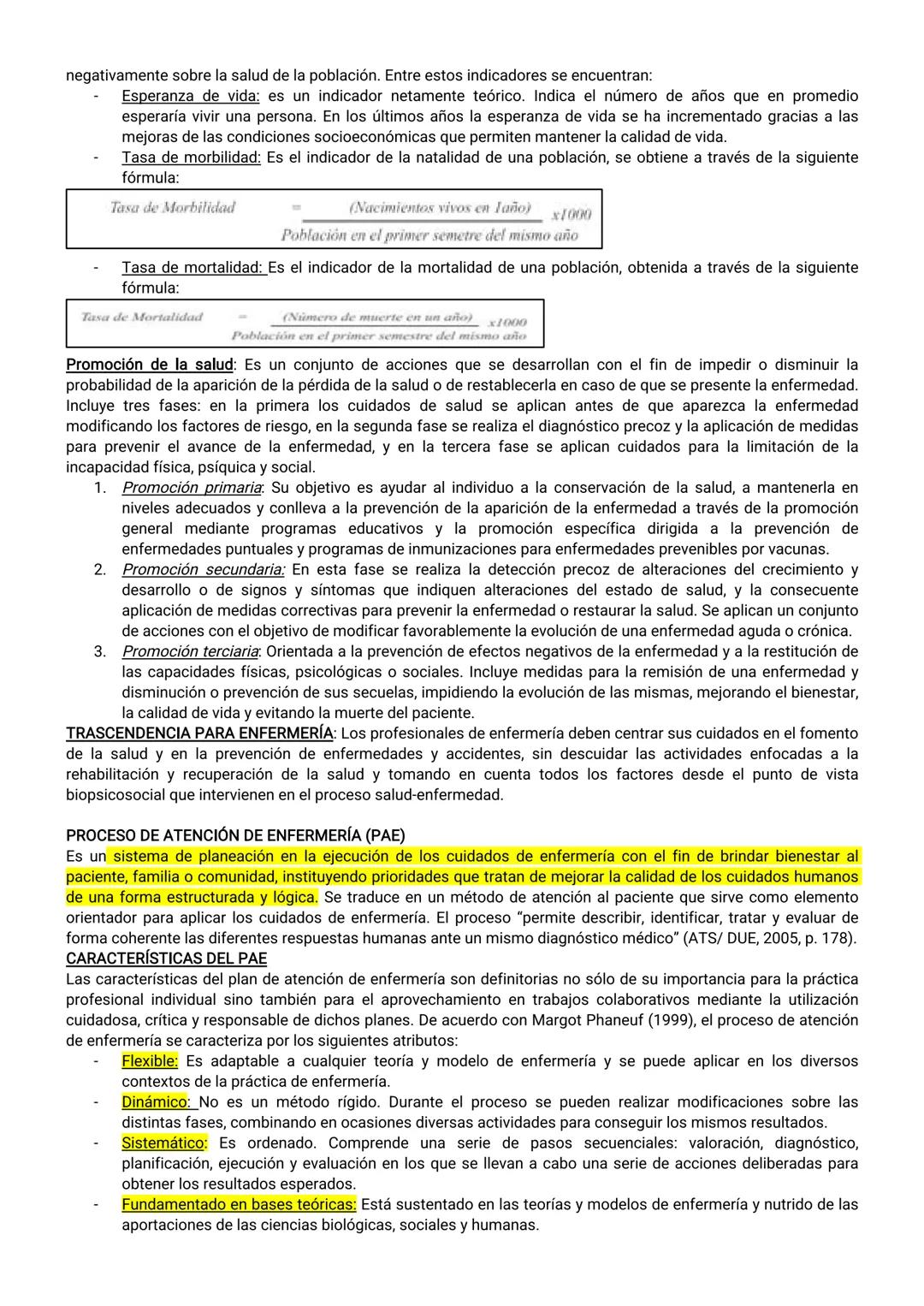 EJE 1: FUNDAMENTO DEL CUIDADO DE ENFERMERÍA
Tema 1: Enfermería en Salud y Enfermedad
El profesional de enfermería debe considerar al individ
