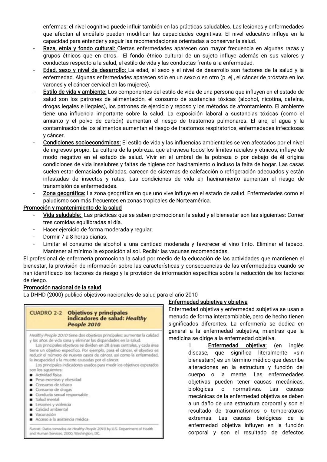 EJE 1: FUNDAMENTO DEL CUIDADO DE ENFERMERÍA
Tema 1: Enfermería en Salud y Enfermedad
El profesional de enfermería debe considerar al individ
