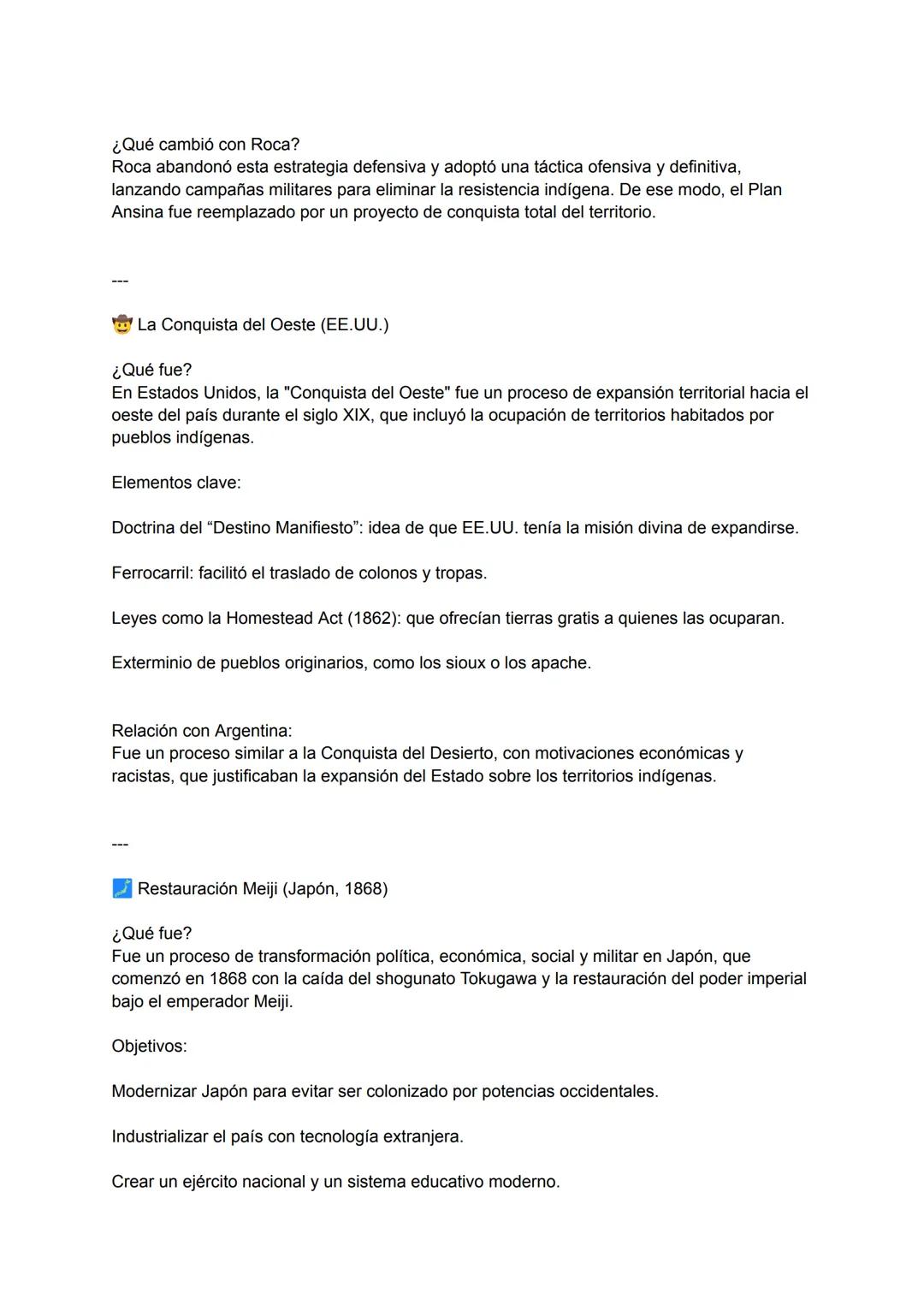 La Conquista del Desierto
¿Qué fue?
La Conquista del Desierto fue una campaña militar desarrollada en Argentina entre 1878 y
1885, impulsada