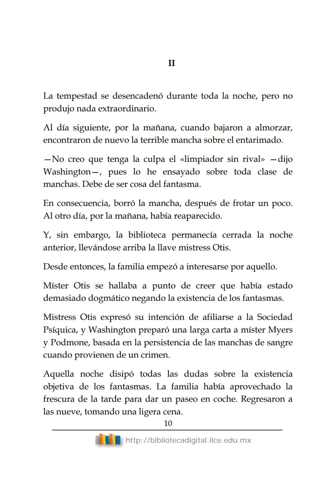 OBRAS CLÁSICAS DE SIEMPRE
El fantasma de
Canterville
Oscar Wilde
(1854-1900) # El FANTASMA DE CANTERVILLE
OSCAR WILDE
ÍNDICE
I.  ........
