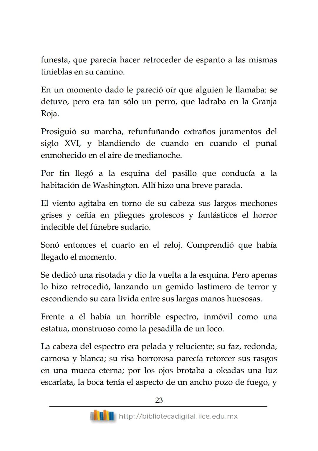OBRAS CLÁSICAS DE SIEMPRE
El fantasma de
Canterville
Oscar Wilde
(1854-1900) # El FANTASMA DE CANTERVILLE
OSCAR WILDE
ÍNDICE
I.  ........