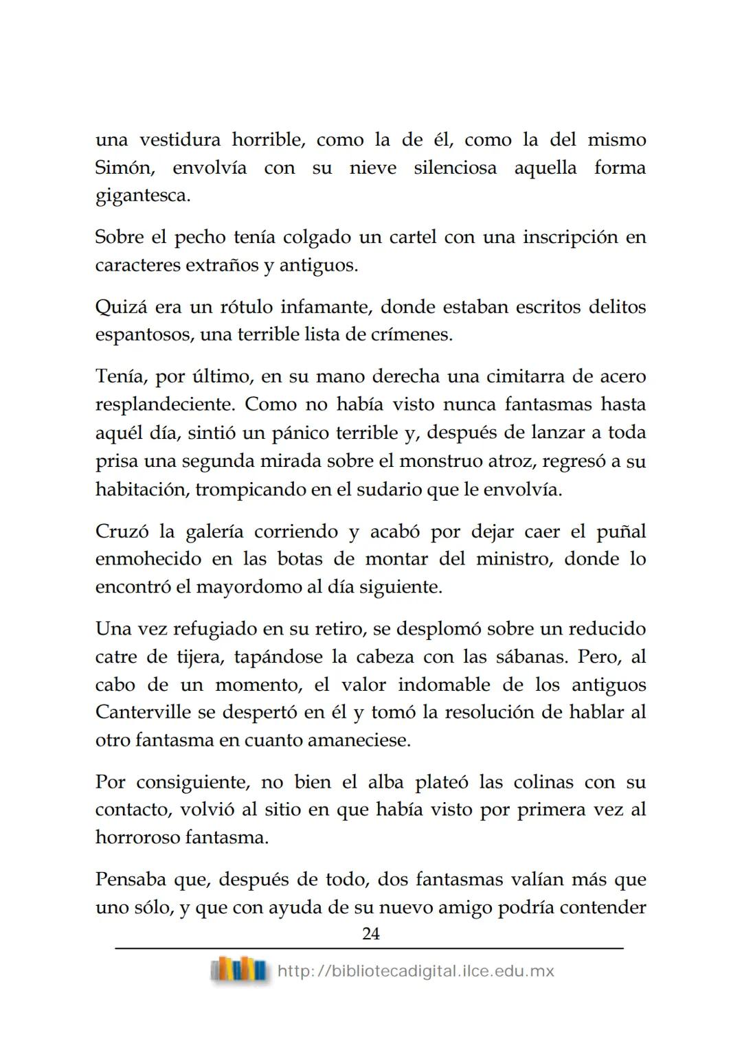 OBRAS CLÁSICAS DE SIEMPRE
El fantasma de
Canterville
Oscar Wilde
(1854-1900) # El FANTASMA DE CANTERVILLE
OSCAR WILDE
ÍNDICE
I.  ........