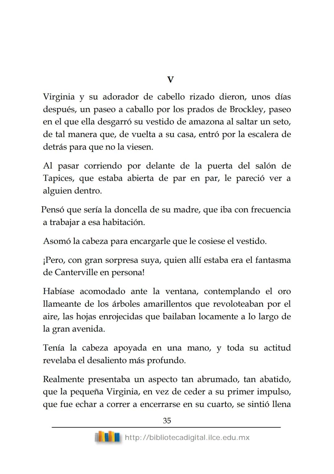 OBRAS CLÁSICAS DE SIEMPRE
El fantasma de
Canterville
Oscar Wilde
(1854-1900) # El FANTASMA DE CANTERVILLE
OSCAR WILDE
ÍNDICE
I.  ........