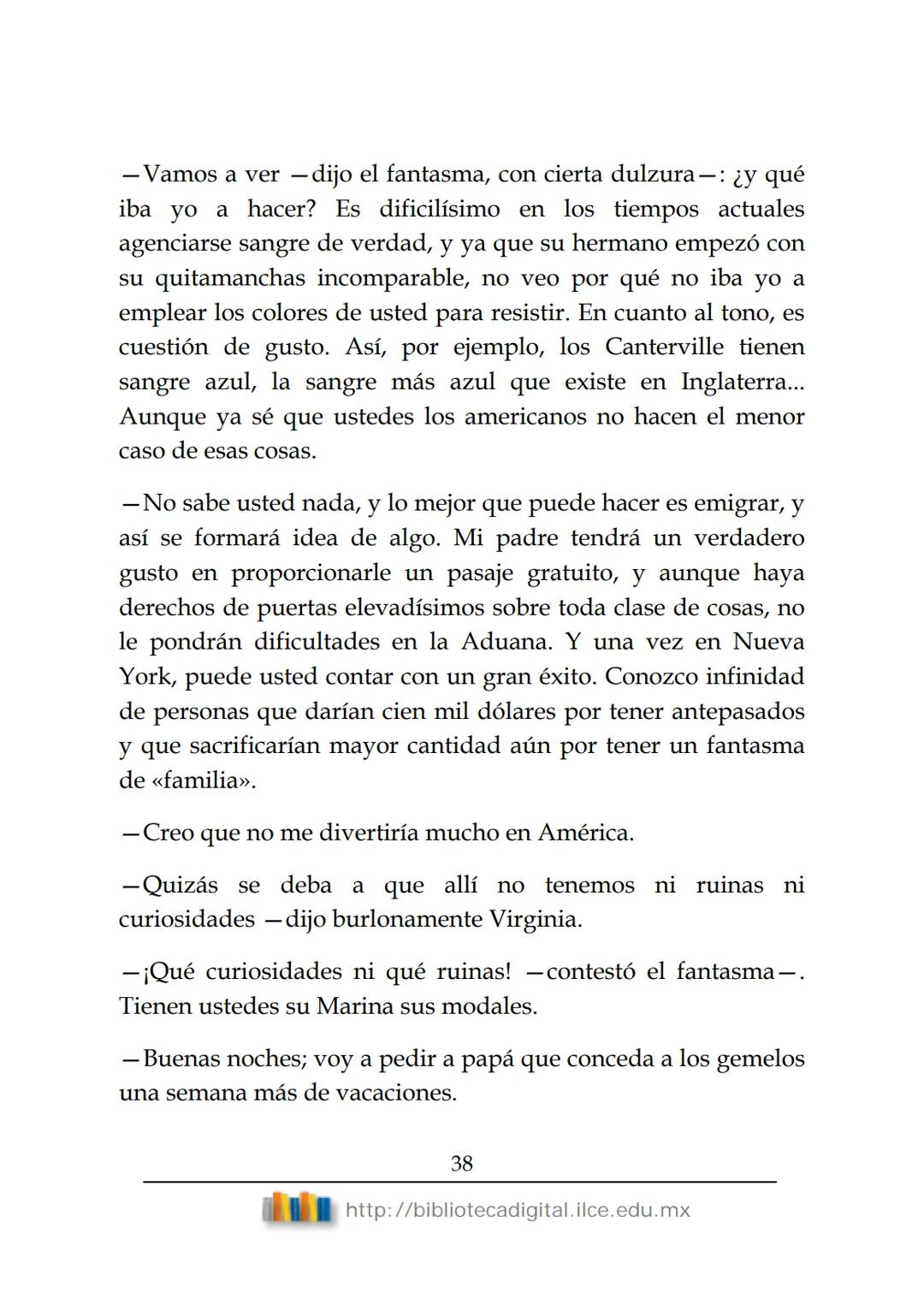 OBRAS CLÁSICAS DE SIEMPRE
El fantasma de
Canterville
Oscar Wilde
(1854-1900) # El FANTASMA DE CANTERVILLE
OSCAR WILDE
ÍNDICE
I.  ........