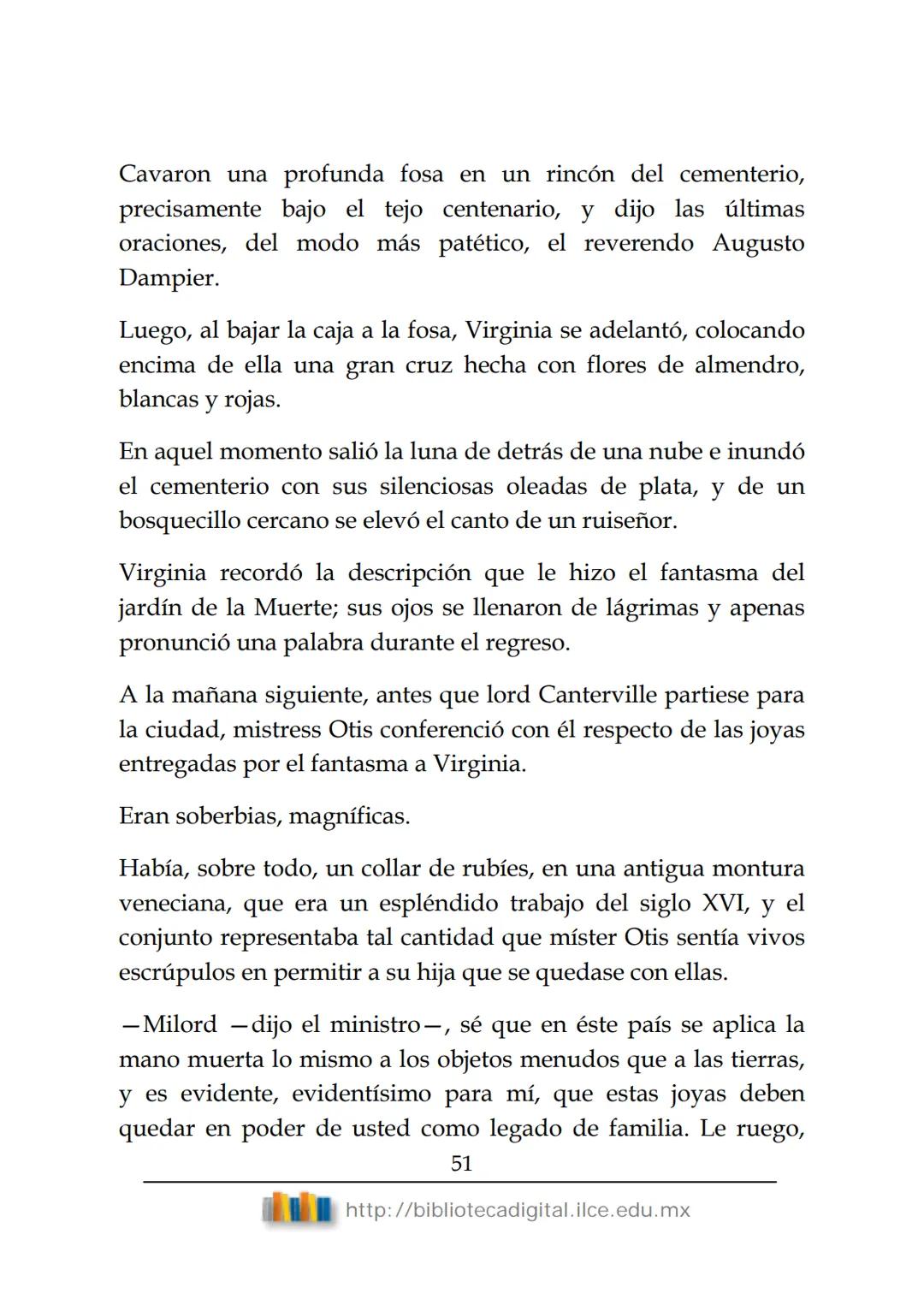 OBRAS CLÁSICAS DE SIEMPRE
El fantasma de
Canterville
Oscar Wilde
(1854-1900) # El FANTASMA DE CANTERVILLE
OSCAR WILDE
ÍNDICE
I.  ........