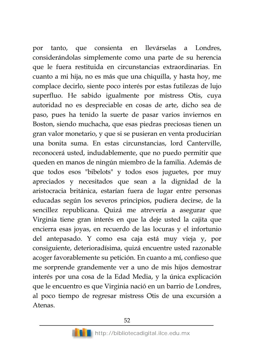 OBRAS CLÁSICAS DE SIEMPRE
El fantasma de
Canterville
Oscar Wilde
(1854-1900) # El FANTASMA DE CANTERVILLE
OSCAR WILDE
ÍNDICE
I.  ........
