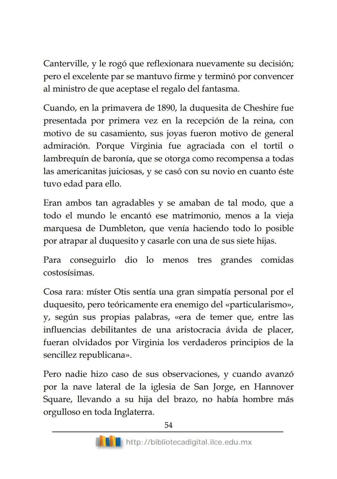 OBRAS CLÁSICAS DE SIEMPRE
El fantasma de
Canterville
Oscar Wilde
(1854-1900) # El FANTASMA DE CANTERVILLE
OSCAR WILDE
ÍNDICE
I.  ........