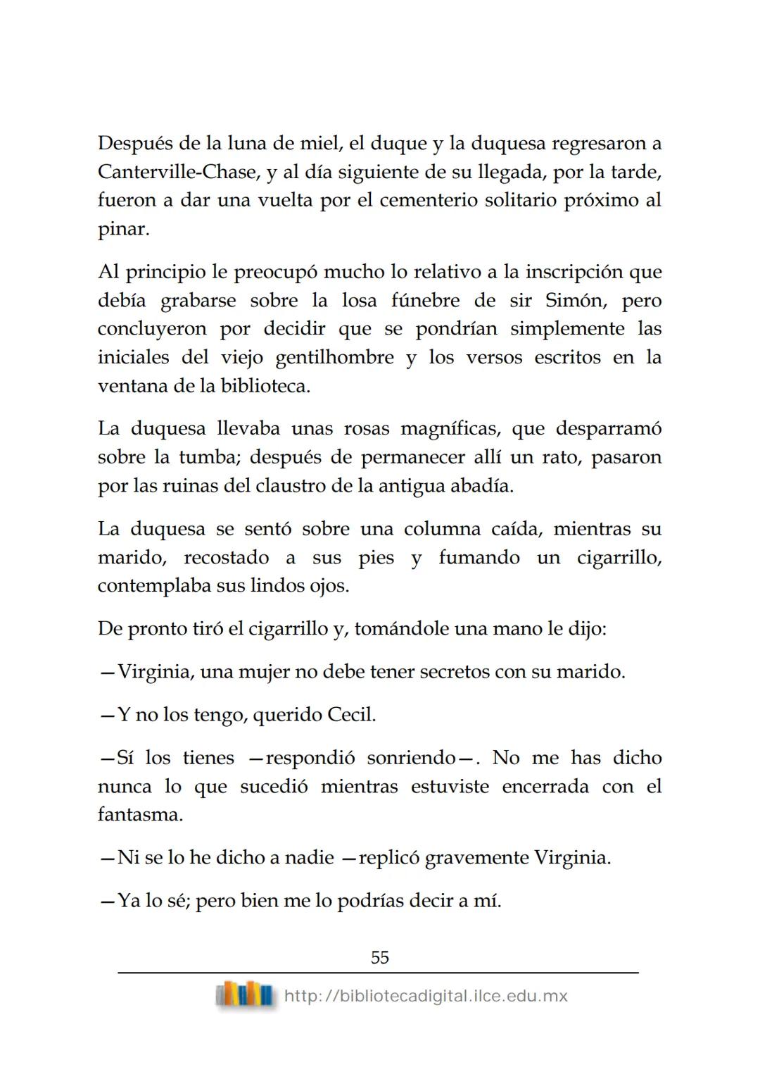 OBRAS CLÁSICAS DE SIEMPRE
El fantasma de
Canterville
Oscar Wilde
(1854-1900) # El FANTASMA DE CANTERVILLE
OSCAR WILDE
ÍNDICE
I.  ........