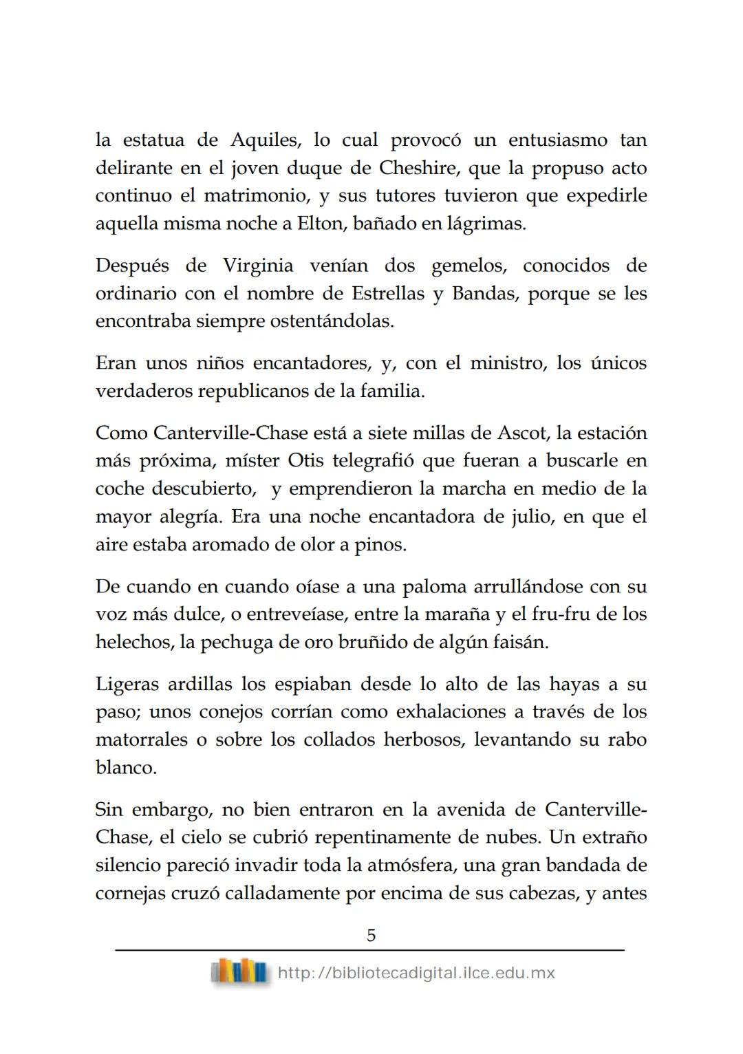 OBRAS CLÁSICAS DE SIEMPRE
El fantasma de
Canterville
Oscar Wilde
(1854-1900) # El FANTASMA DE CANTERVILLE
OSCAR WILDE
ÍNDICE
I.  ........