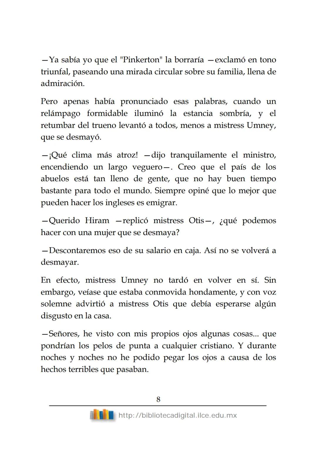OBRAS CLÁSICAS DE SIEMPRE
El fantasma de
Canterville
Oscar Wilde
(1854-1900) # El FANTASMA DE CANTERVILLE
OSCAR WILDE
ÍNDICE
I.  ........