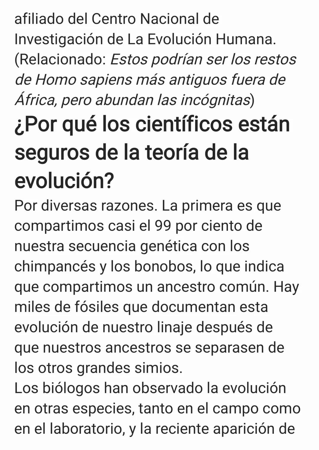 Los conceptos básicos de
la evolución humana
Con el reciente
descubrimiento del 'Homo
Naledi', posiblemente venga
bien recapitular acerca de