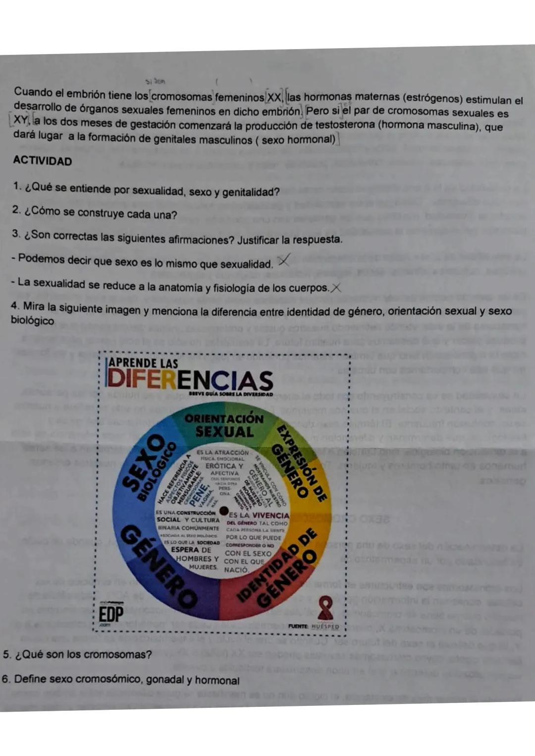 Cuando el embrión tiene los cromosomas femeninos XX, las hormonas maternas (estrógenos) estimulan el
desarrollo de órganos sexuales femenino