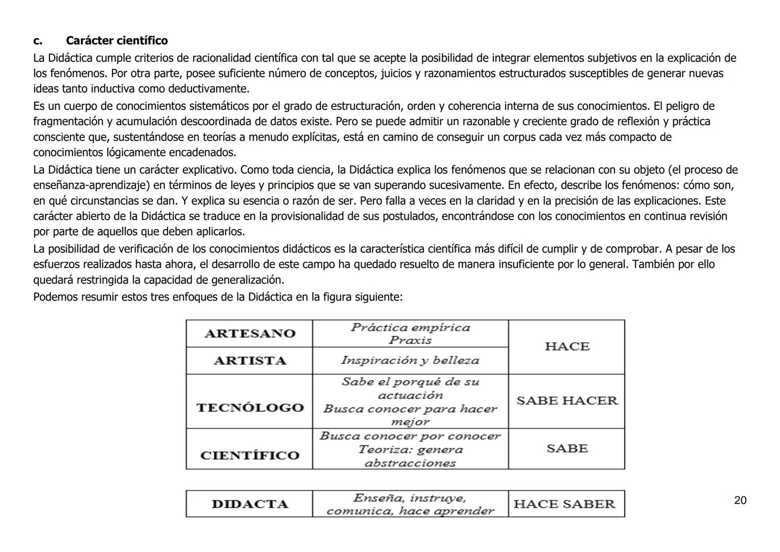 Didáctica General
Lic. y Prof. Sena Mariana
CARACTERIZACIÓN DE LA DIDÁCTICA
Estado actual de la situación
No existe hoy una definición única