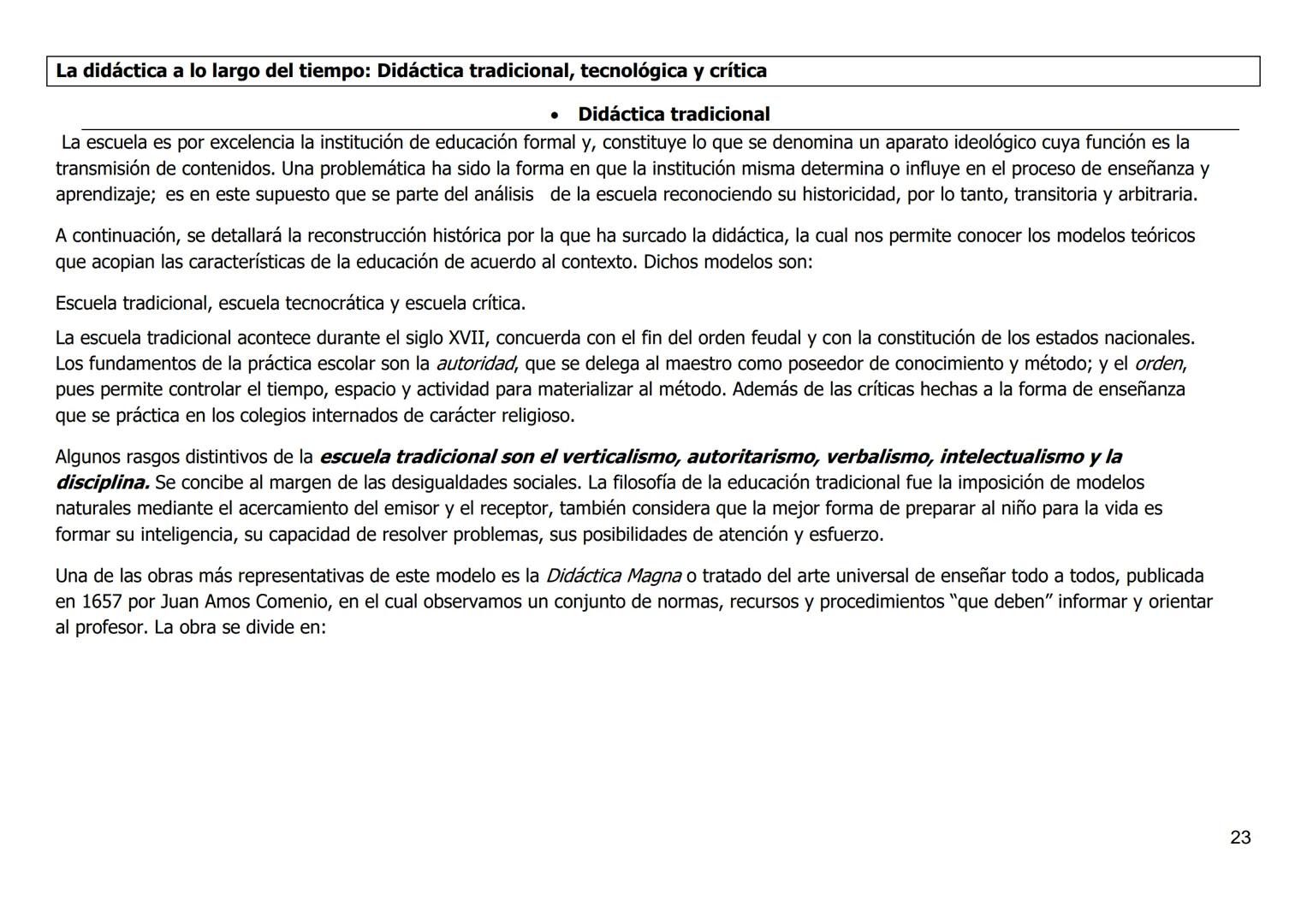 Didáctica General
Lic. y Prof. Sena Mariana
CARACTERIZACIÓN DE LA DIDÁCTICA
Estado actual de la situación
No existe hoy una definición única