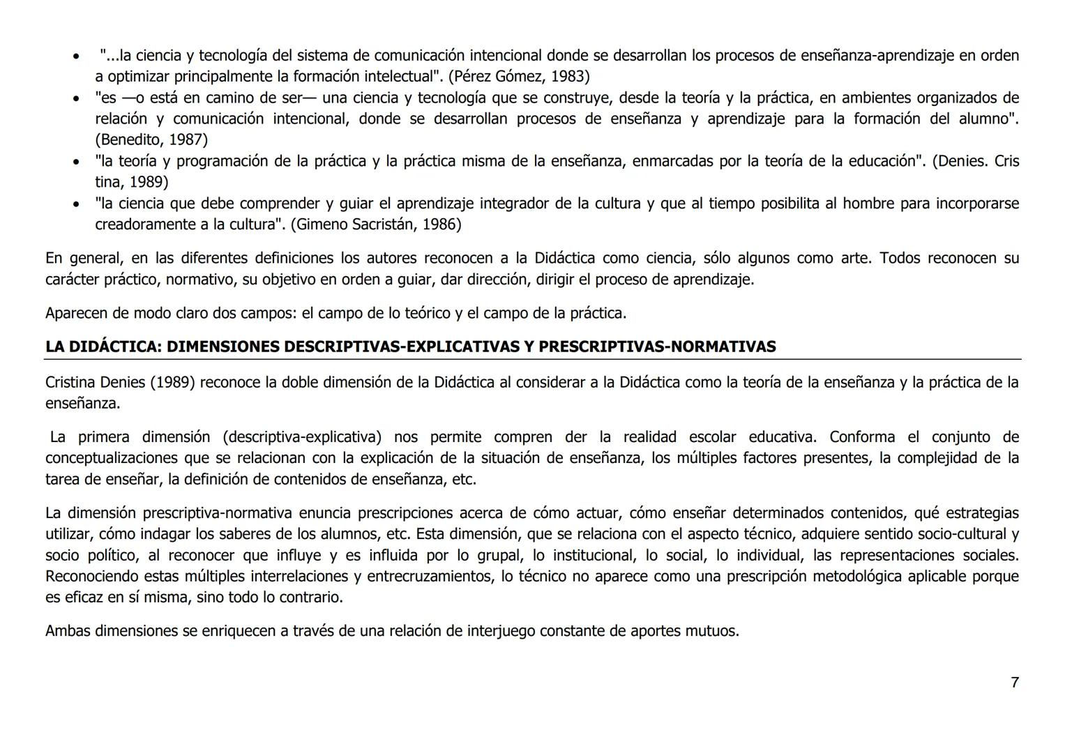 Didáctica General
Lic. y Prof. Sena Mariana
CARACTERIZACIÓN DE LA DIDÁCTICA
Estado actual de la situación
No existe hoy una definición única