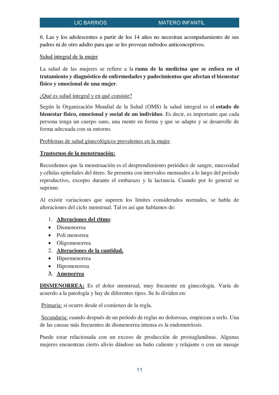 LIC BARRIOS
Enfermería Materno Infantil
MATERO INFANTIL
La enfermería materno-infantil es la parte de la disciplina enfermera que se centra