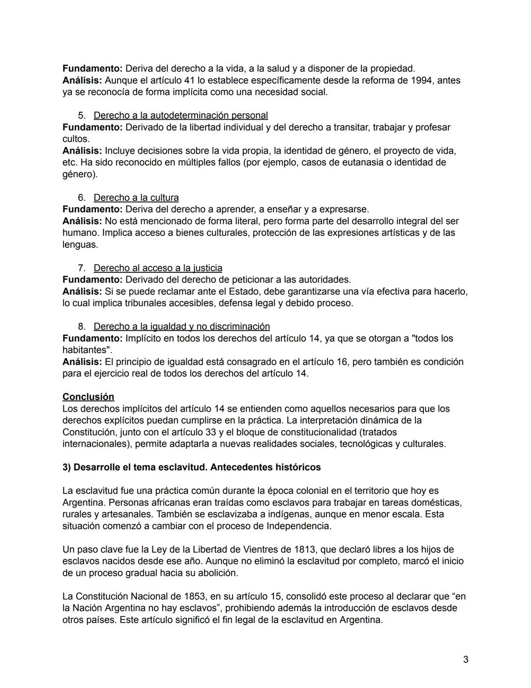 Cuestionario 8
1) Enumere y analice los derechos explícitos del Art. 14 de la CN.
El artículo 14 de la Constitución Nacional Argentina recon