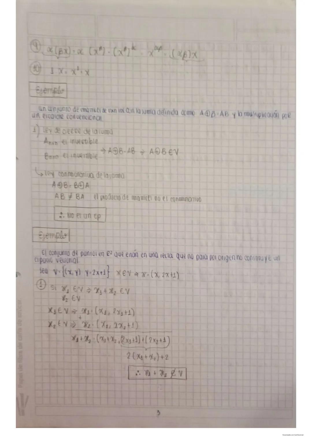 Espacios vectoriales:
Definición de espacios vectoriales cambio de base
- axiomas
- Teorema
Subespacio vectorial (definición).
Teorema
-Cond