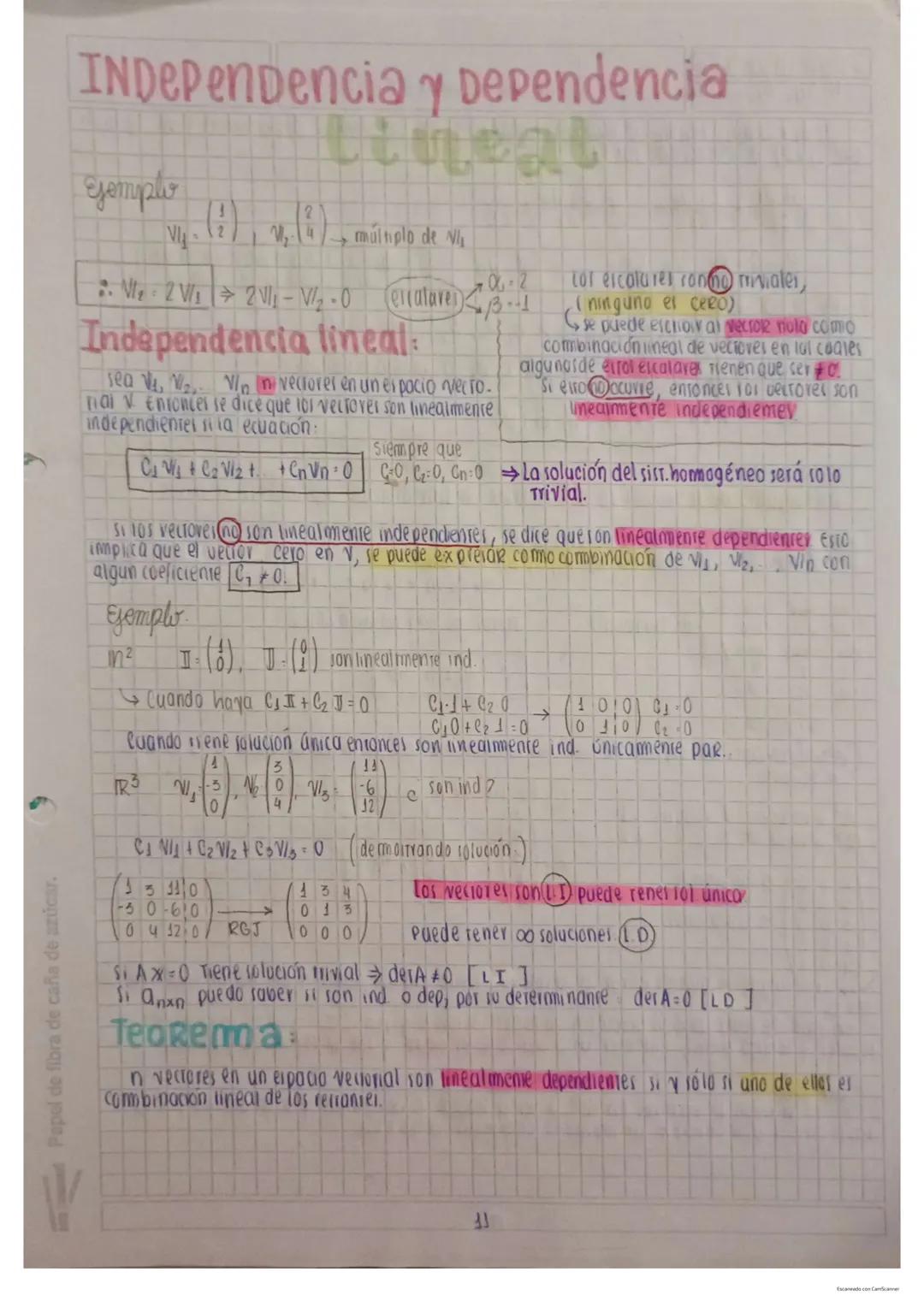 Espacios vectoriales:
Definición de espacios vectoriales cambio de base
- axiomas
- Teorema
Subespacio vectorial (definición).
Teorema
-Cond