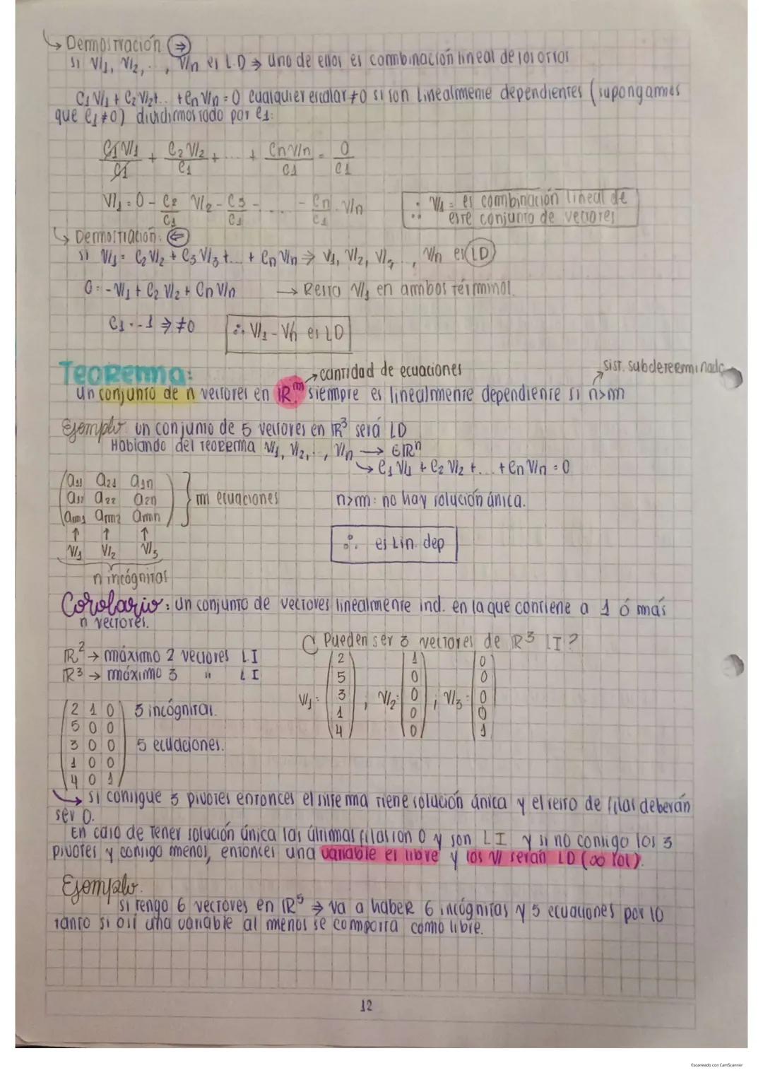 Espacios vectoriales:
Definición de espacios vectoriales cambio de base
- axiomas
- Teorema
Subespacio vectorial (definición).
Teorema
-Cond