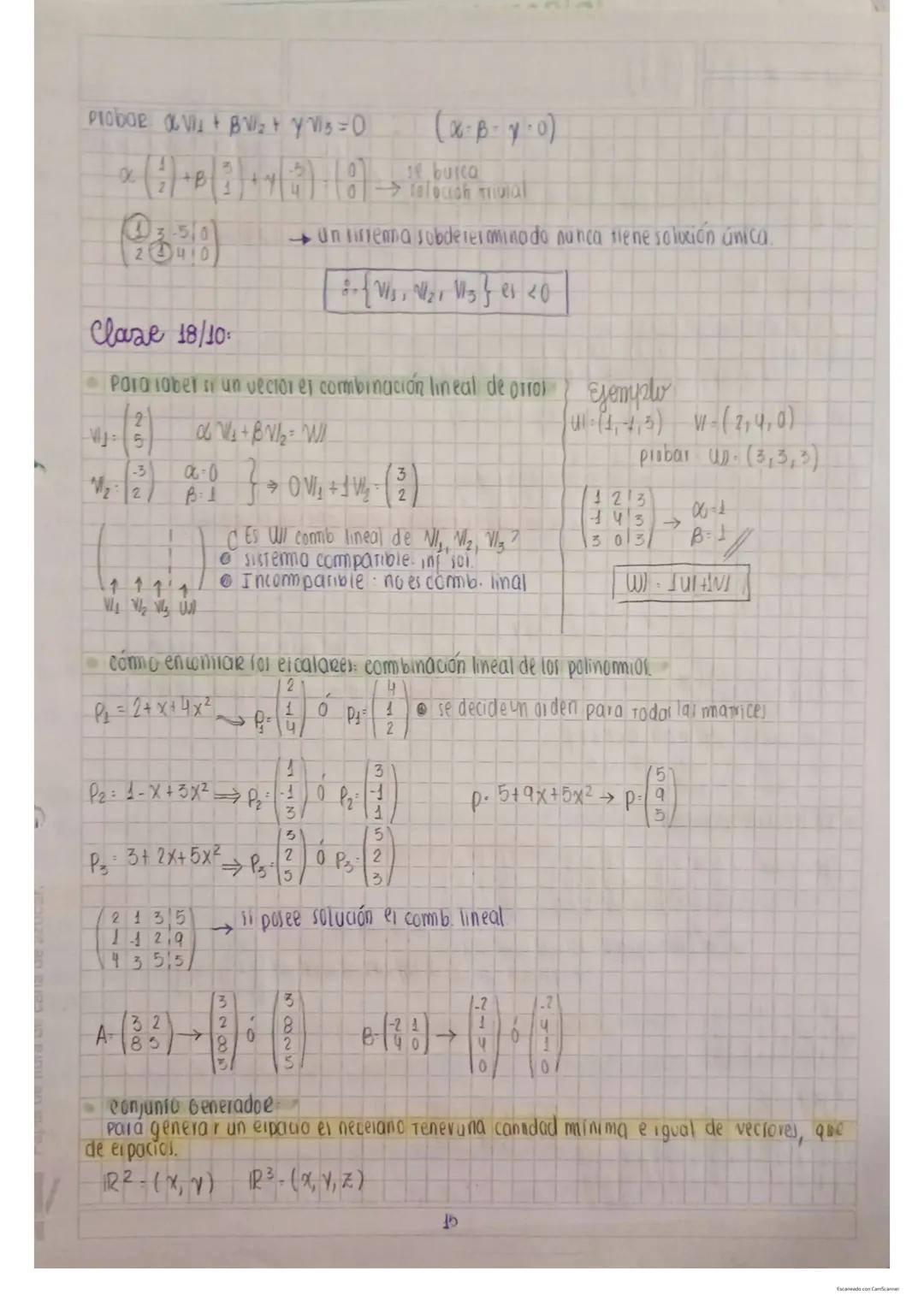 Espacios vectoriales:
Definición de espacios vectoriales cambio de base
- axiomas
- Teorema
Subespacio vectorial (definición).
Teorema
-Cond