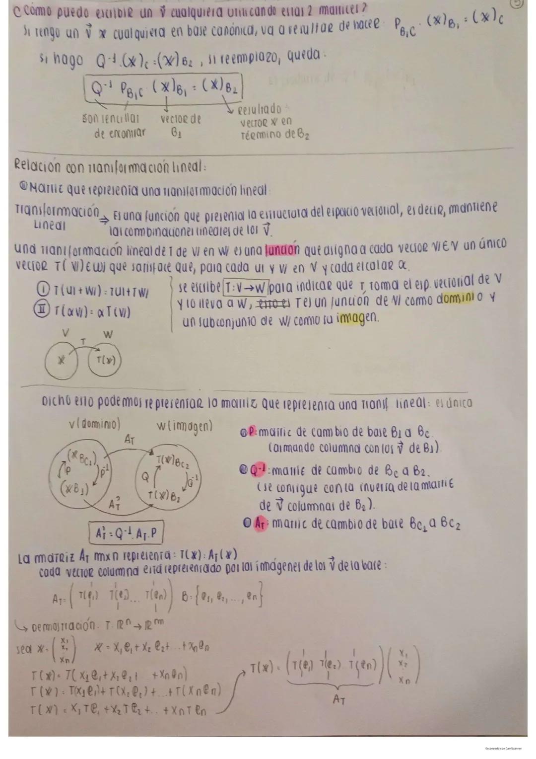 Espacios vectoriales:
Definición de espacios vectoriales cambio de base
- axiomas
- Teorema
Subespacio vectorial (definición).
Teorema
-Cond