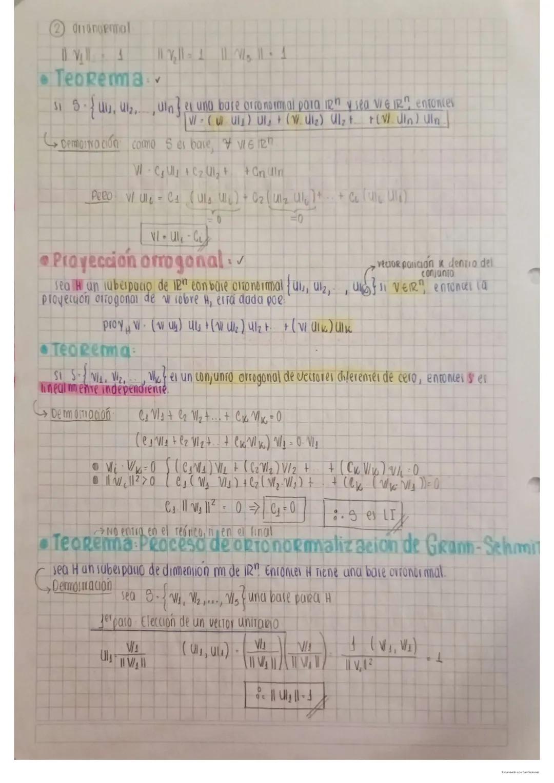 Espacios vectoriales:
Definición de espacios vectoriales cambio de base
- axiomas
- Teorema
Subespacio vectorial (definición).
Teorema
-Cond