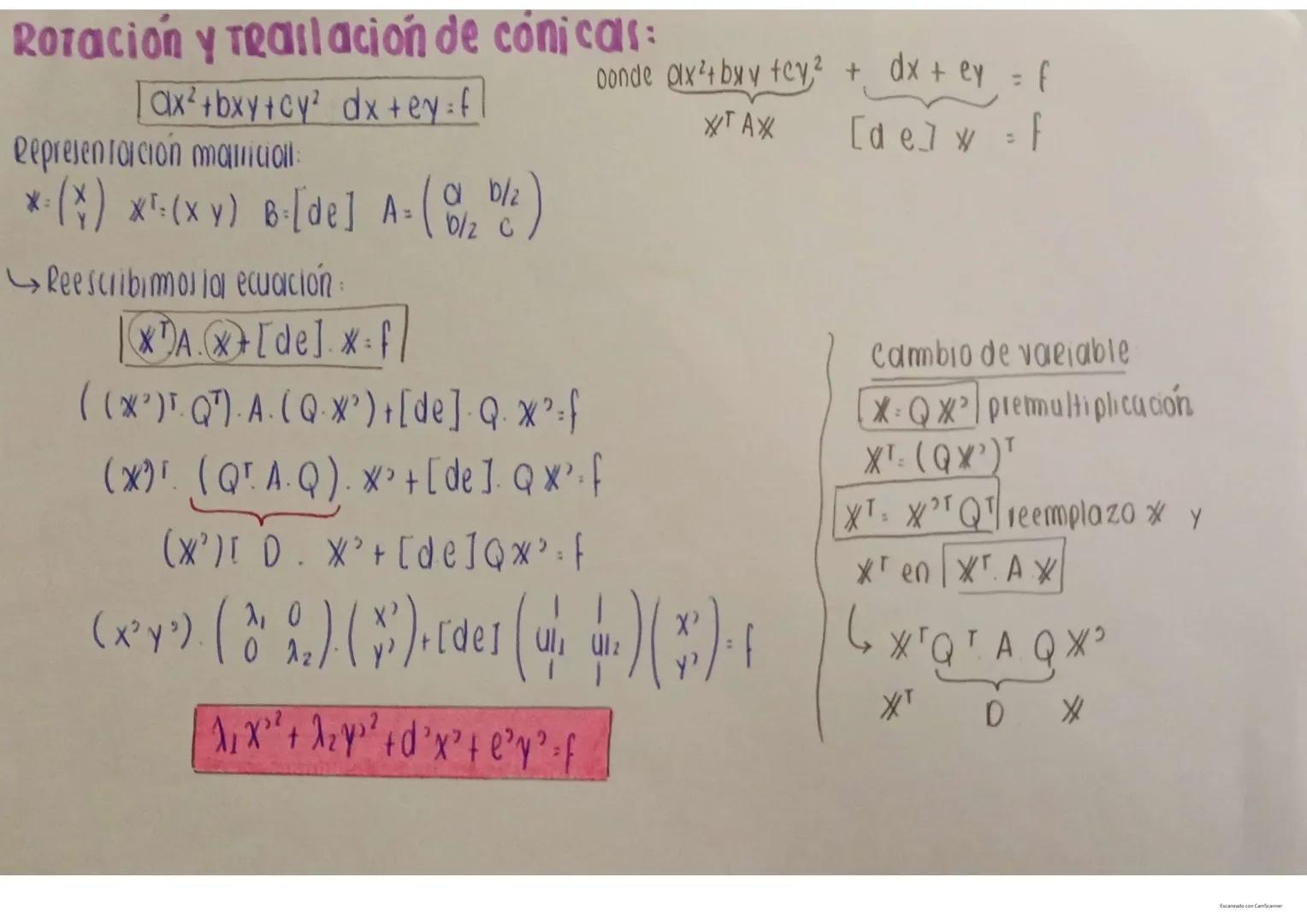 ## Unidad 7:
**Definición:** A matriz nxn con elementos reales, el $n \times n \in \mathbb{R}$ o complejo) se llama autovalor de A si un $v