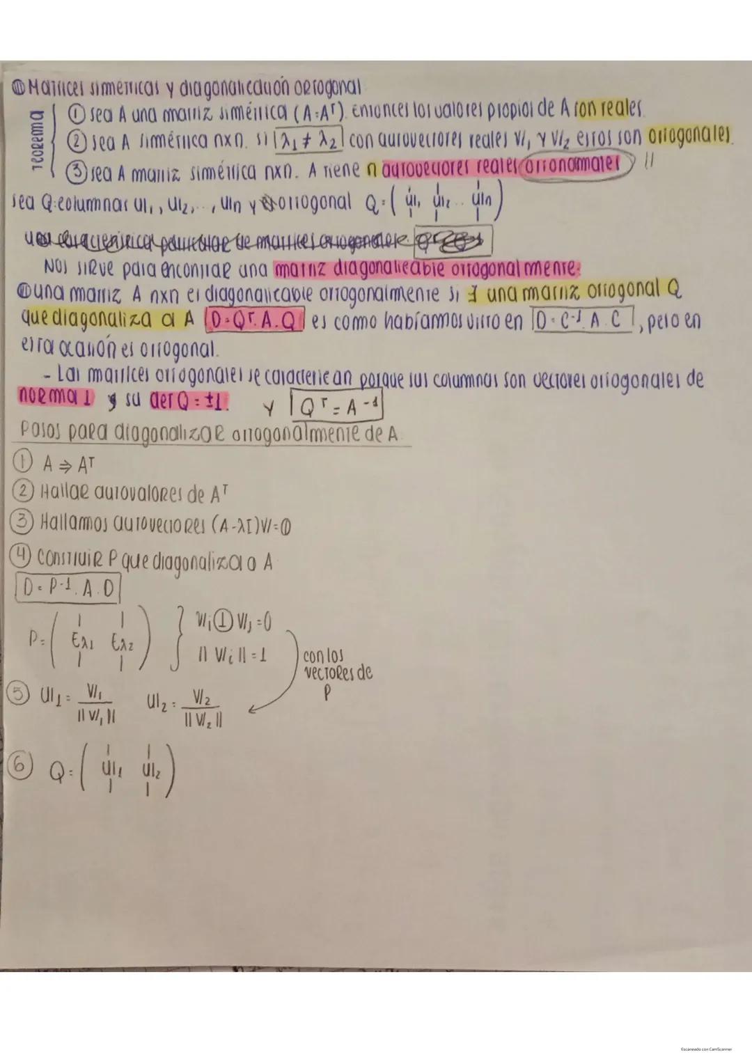 ## Unidad 7:
**Definición:** A matriz nxn con elementos reales, el $n \times n \in \mathbb{R}$ o complejo) se llama autovalor de A si un $v