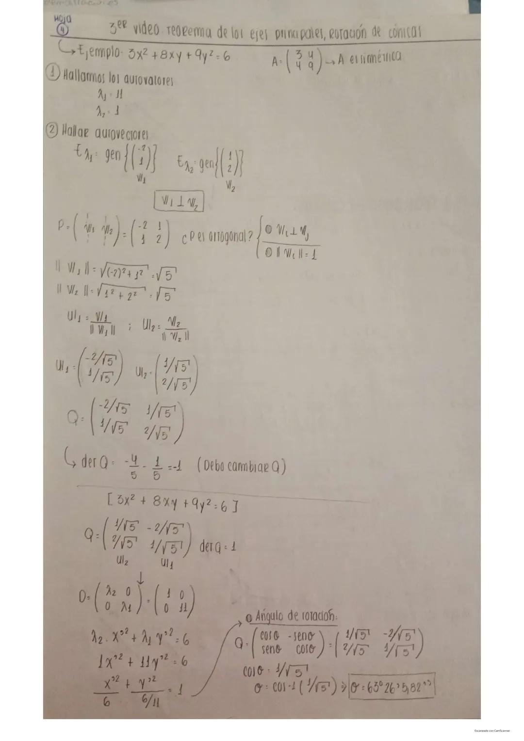 ## Unidad 7:
**Definición:** A matriz nxn con elementos reales, el $n \times n \in \mathbb{R}$ o complejo) se llama autovalor de A si un $v