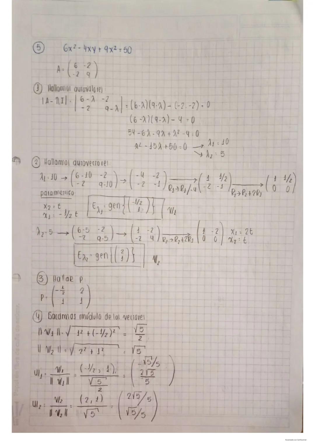 ## Unidad 7:
**Definición:** A matriz nxn con elementos reales, el $n \times n \in \mathbb{R}$ o complejo) se llama autovalor de A si un $v
