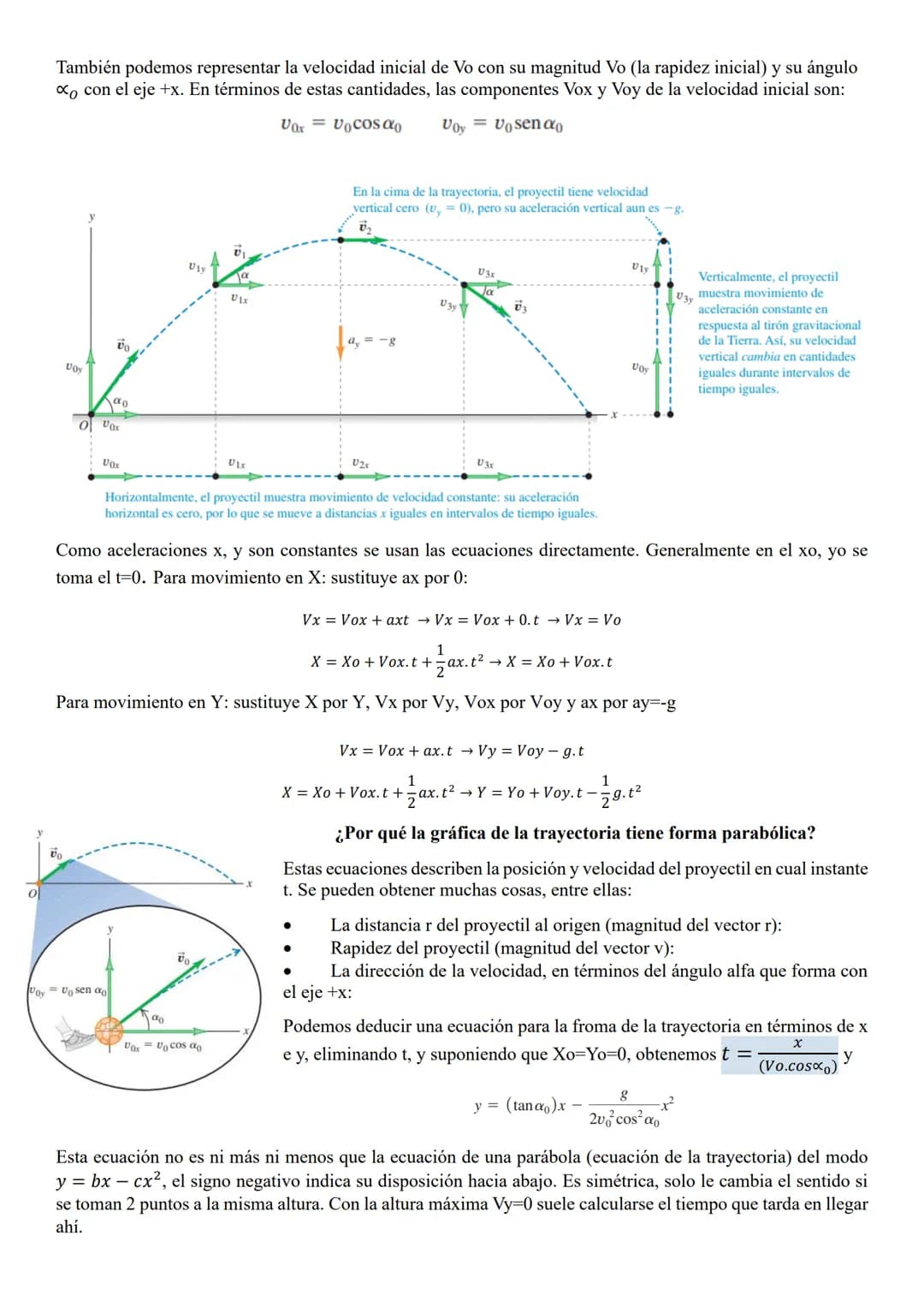UNIDAD 3: MOVIMIENTO EN DOS O TRES DIMENSIONES
TEMA3.1: VECTORES DE POSICIÓN T VELOCIDAD
Se describe la posición de la partícula con el vect
