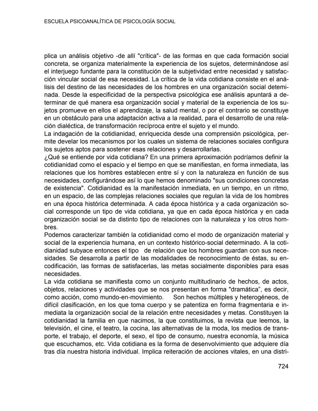 ESCUELA PSICOANALÍTICA DE PSICOLOGÍA SOCIAL
CRÍTICA DE LA VIDA COTIDIANA (II)
PSICOLOGÍA DE LA VIDA COTIDIANA
Enrique Pichon-Rivière
1. CRÍT
