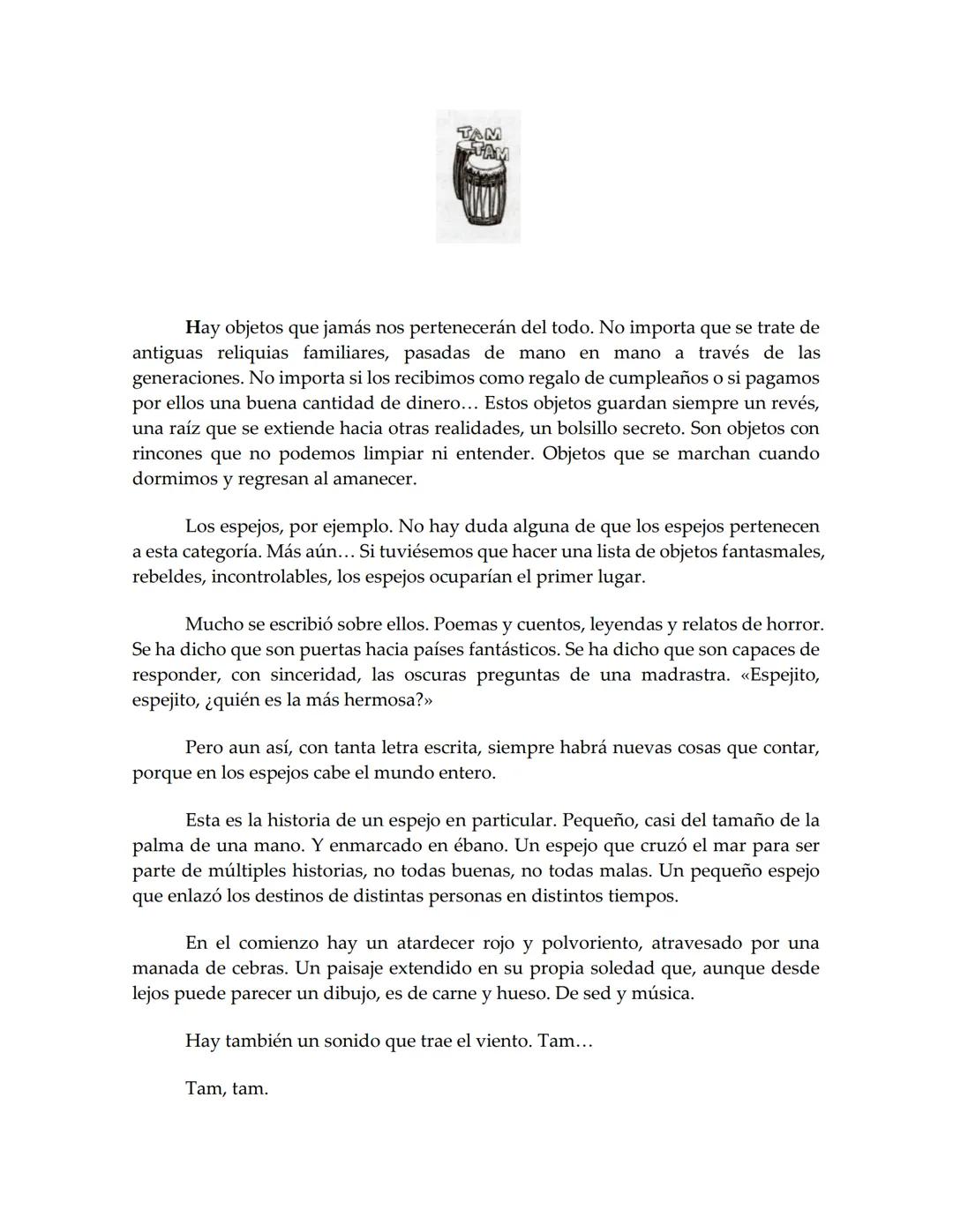 sm
PREMIO EL BARCO DE VAPOR
ILUSTRACIÓN MARIANA CHIESA
EL BARCO
El espejo
africano
Liliana Bodoc
DE VAPOR Esta es la historia de un espejo q