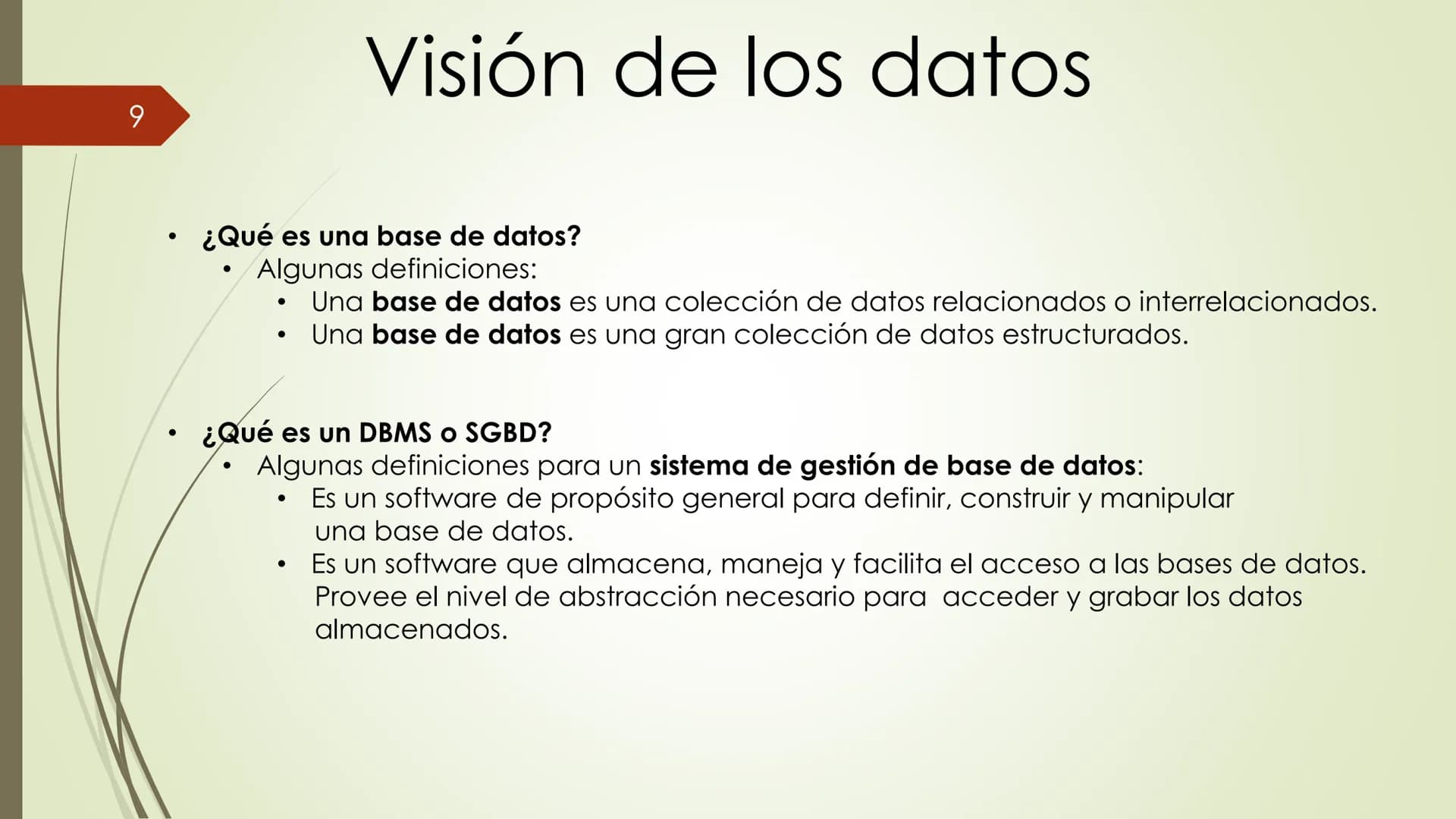 1
Administración y Gestión
de Base de Datos
Clase 1
Docentes: Hernán Jalil - Joaquín Delgado
Centro Regional Universitario de Ituzaingó Mi 2