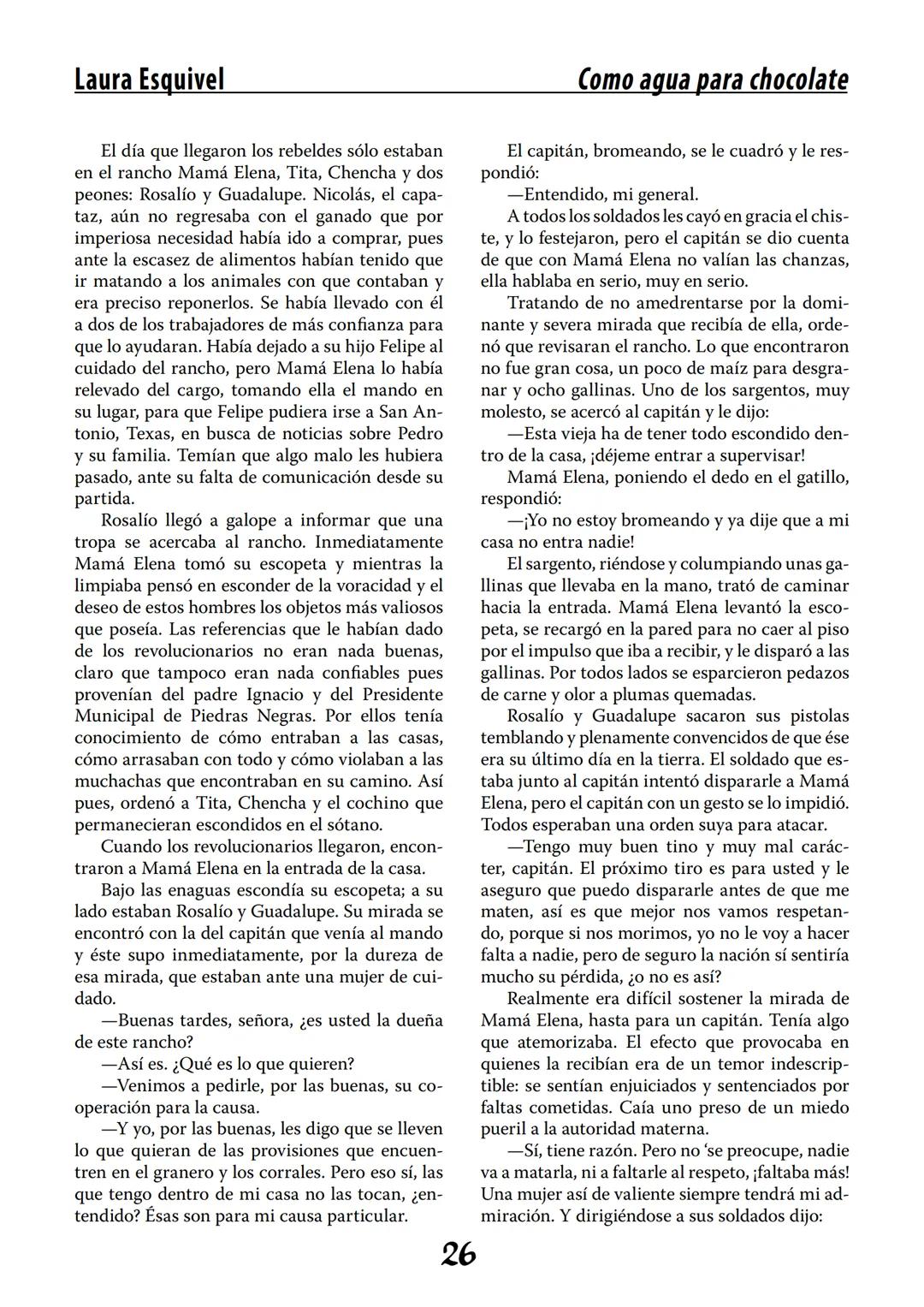 COMO AGUA PARA
CHOCOLATE
LAURA ESQUIVEL
I Enero Tortas de Navidad
INGREDIENTES:
1 lata de sardinas
1½ chorizo
1 cebolla
orégano
1 lata de ch