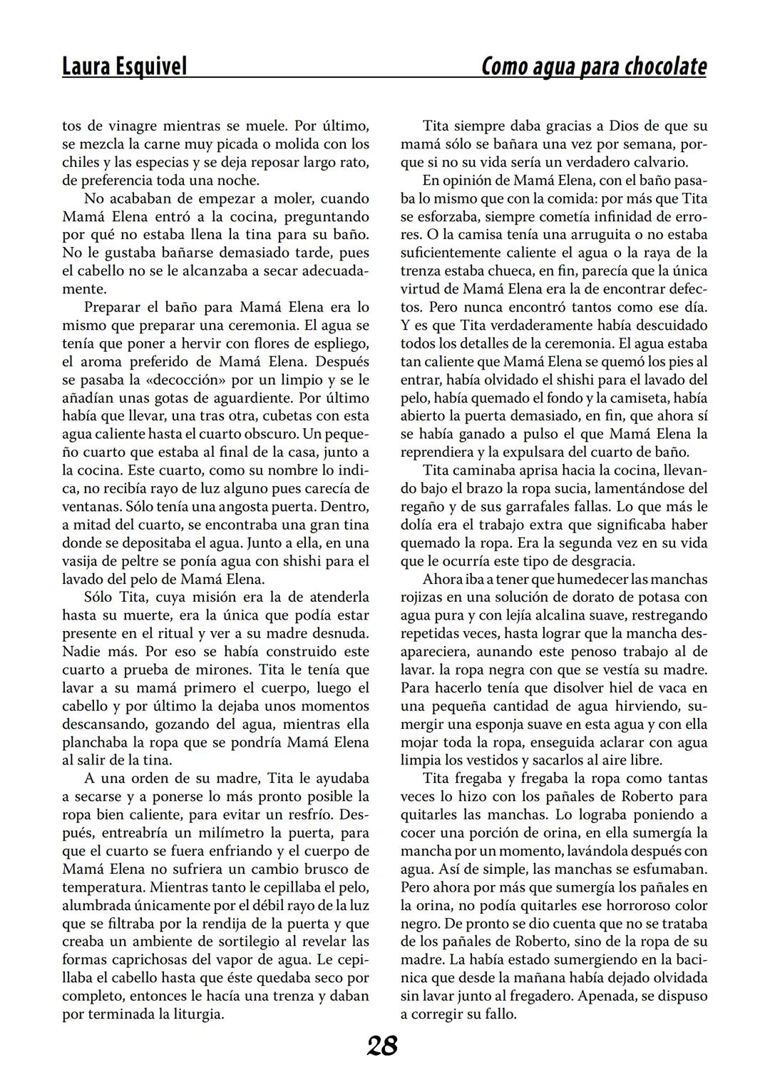 COMO AGUA PARA
CHOCOLATE
LAURA ESQUIVEL
I Enero Tortas de Navidad
INGREDIENTES:
1 lata de sardinas
1½ chorizo
1 cebolla
orégano
1 lata de ch