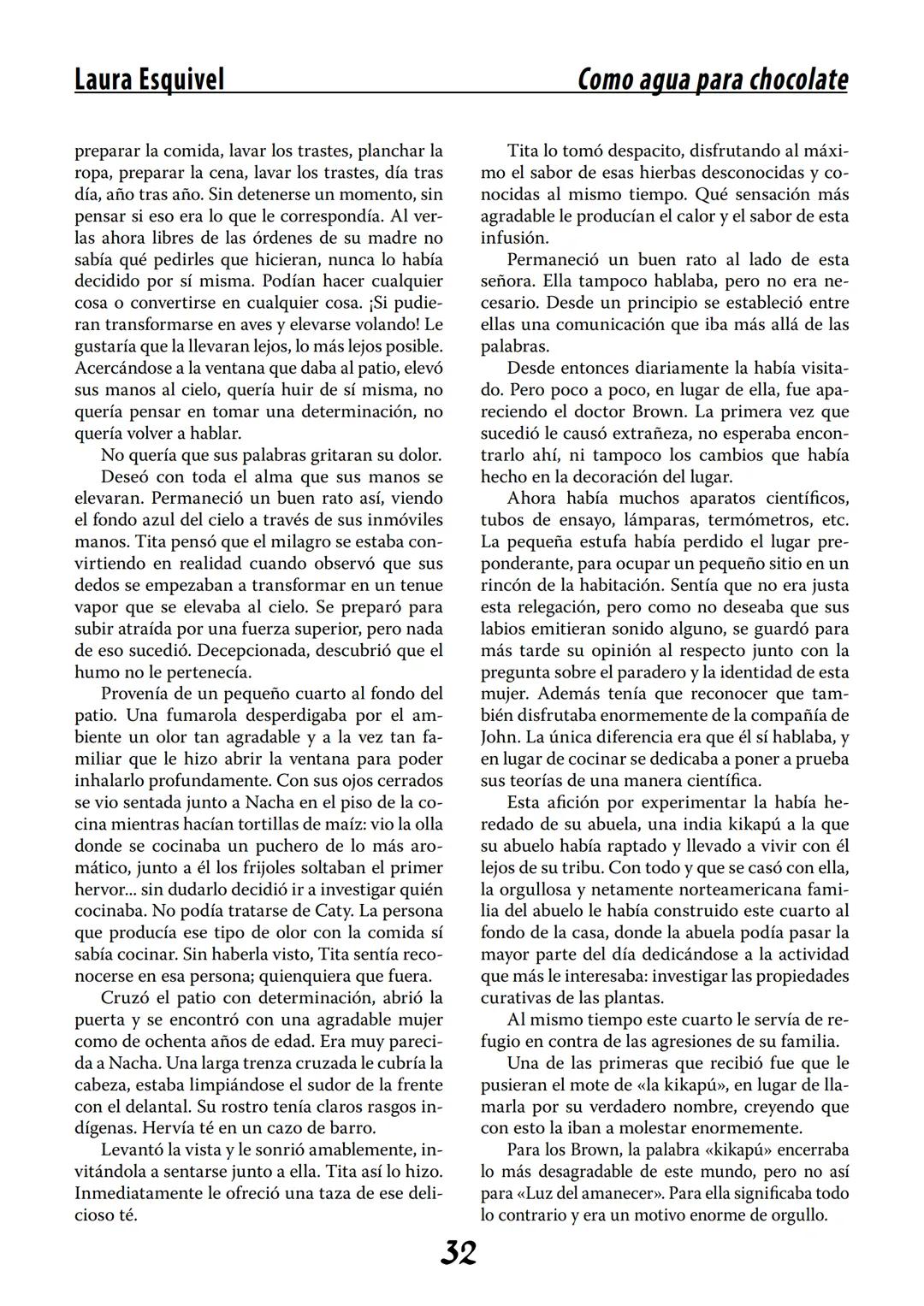 COMO AGUA PARA
CHOCOLATE
LAURA ESQUIVEL
I Enero Tortas de Navidad
INGREDIENTES:
1 lata de sardinas
1½ chorizo
1 cebolla
orégano
1 lata de ch