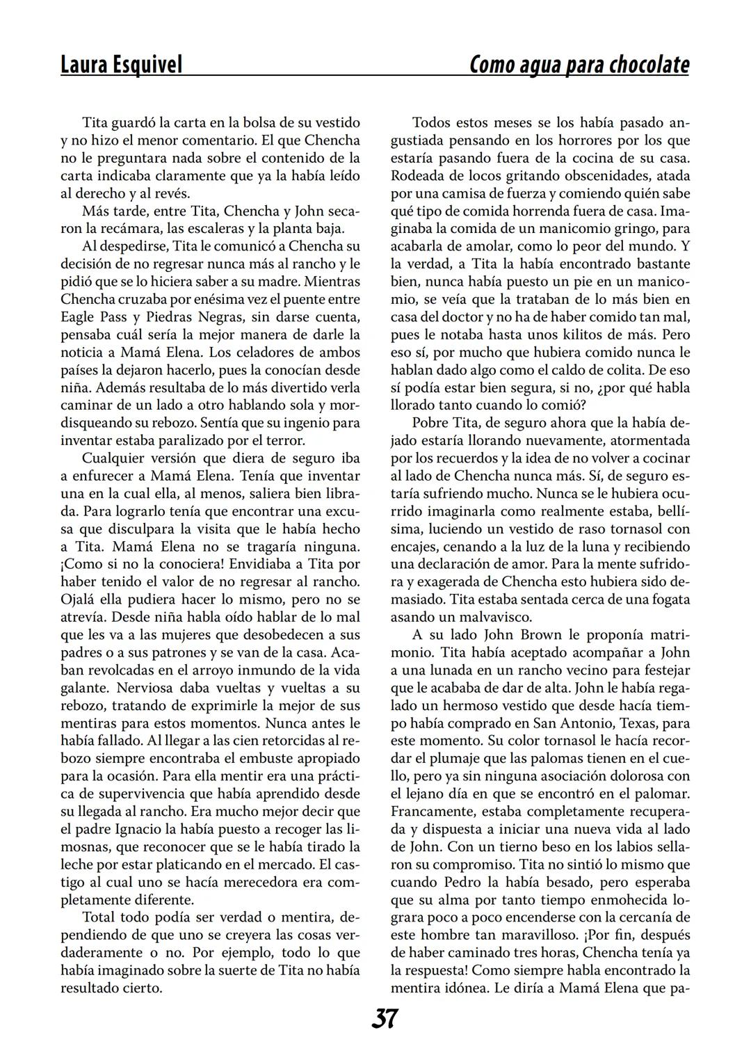COMO AGUA PARA
CHOCOLATE
LAURA ESQUIVEL
I Enero Tortas de Navidad
INGREDIENTES:
1 lata de sardinas
1½ chorizo
1 cebolla
orégano
1 lata de ch